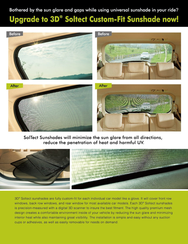 3D MAXpider Soltect Rear Window Custom Fit Sun Shade (for Subaru Forester Select Models)