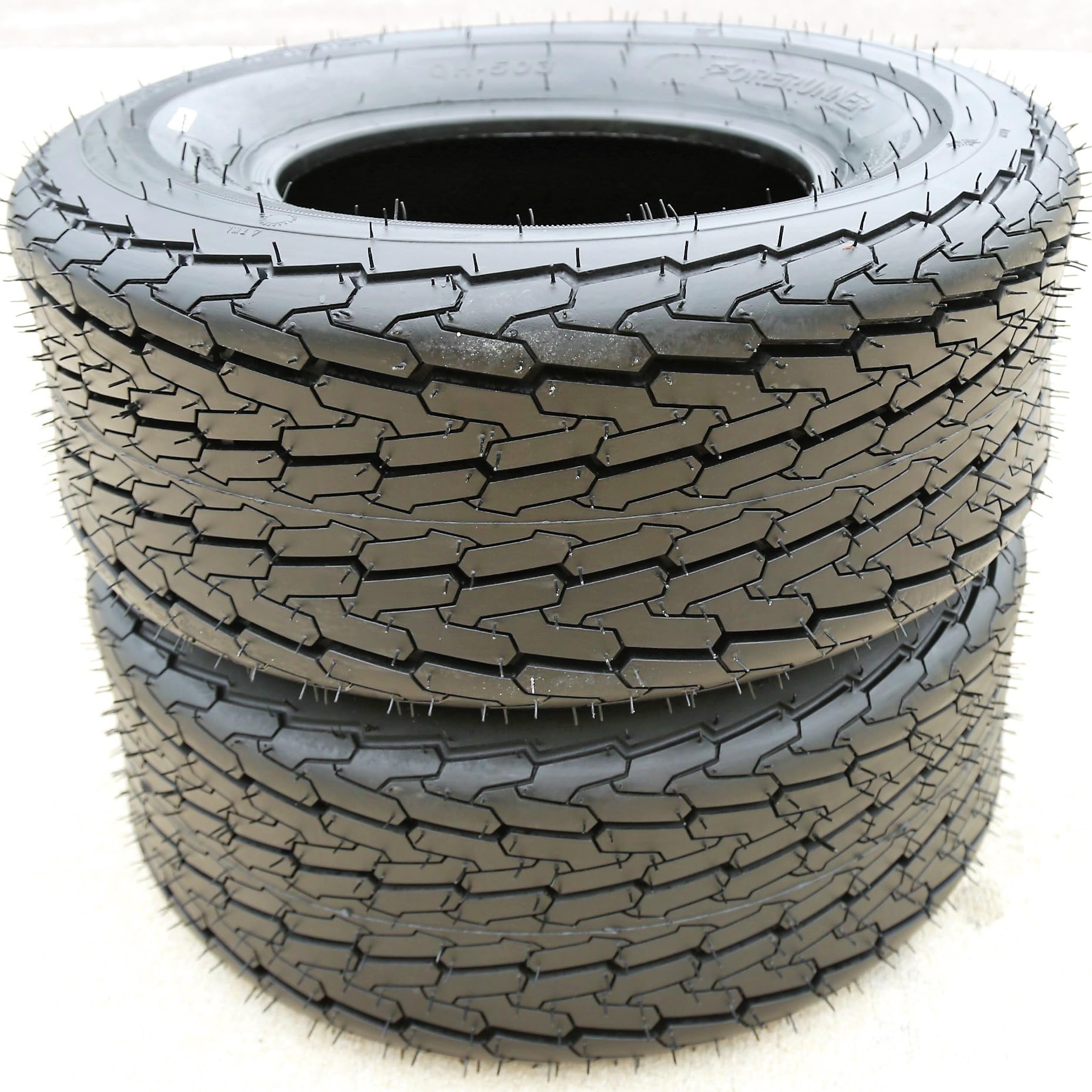 Premium Forerunner QH503 Boat Trailer Tire-16.5X6.50-8ST 16.5X6.50X8 Load Range C LRC 6-Ply BSW Black Side Wall
