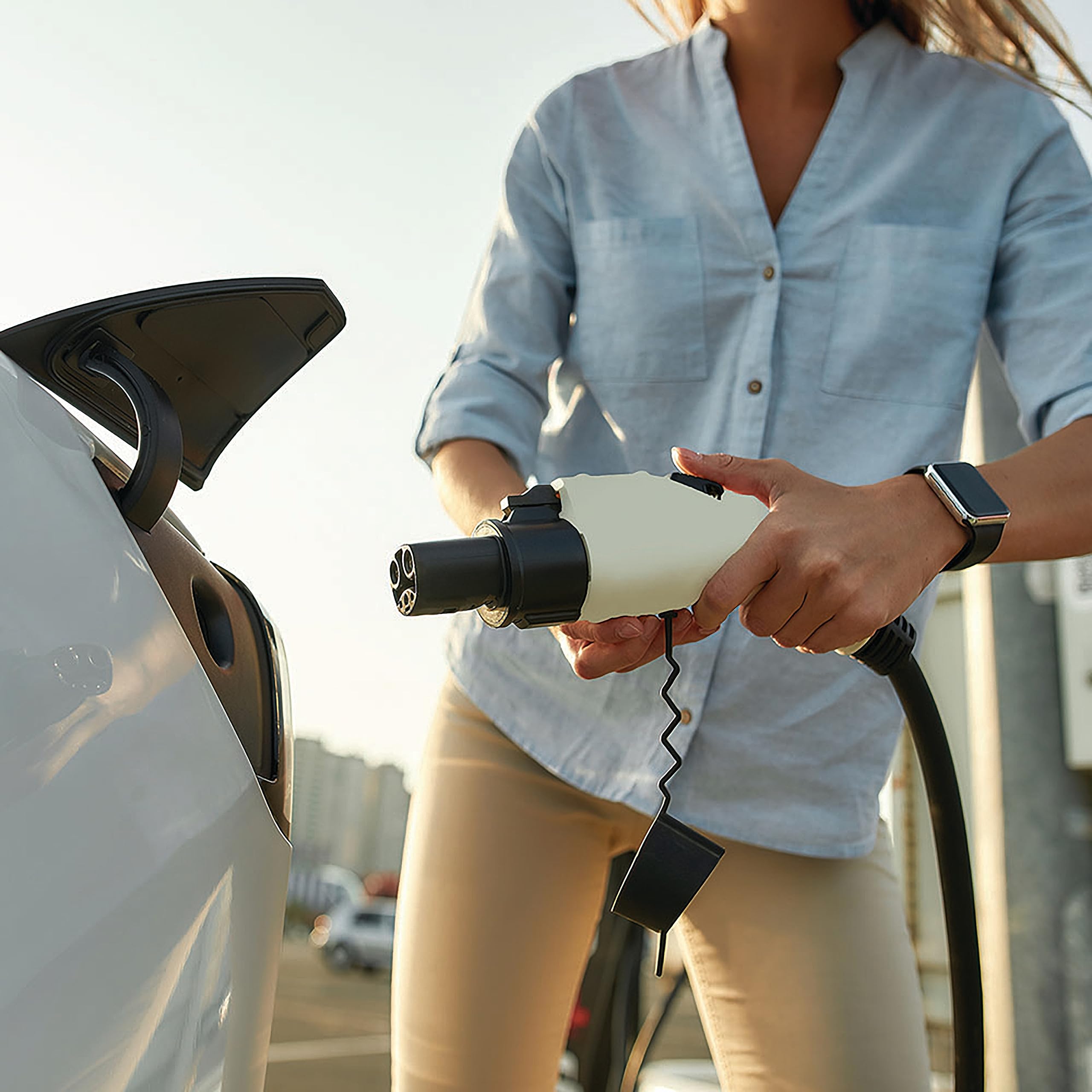 NACS Adapter Schumacher Electric for J1772 Compatible EV Chargers, for Level 1 and Level 2 Chargers, Compact Size, Charge Your Tesla from Any Charger