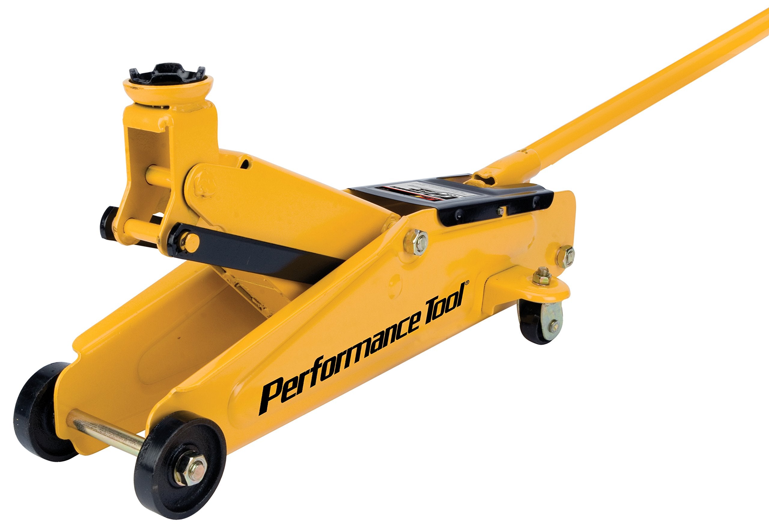 2 Ton Performance Tool W1614 Capacity Floor Jack Made With Heavy Duty Steel And Swivel Rear Casters