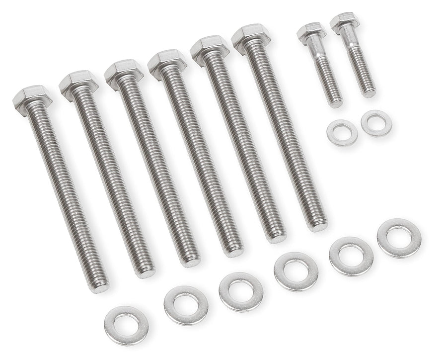 Water Pump Bolts Mr. Gasket 60930G Stainless Steel Hex Head Incl. Stainless Steel an Washers