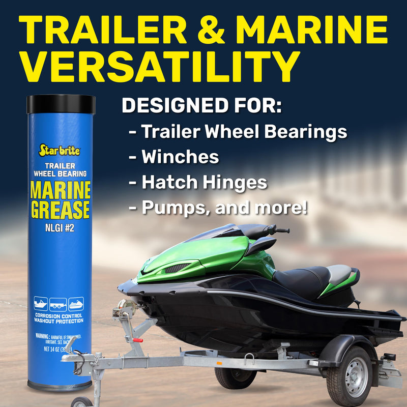 Wheel Bearing Grease STAR BRITE - Marine Grade Boat Trailer - 14 OZ Grease Gun Cartridge (026014)