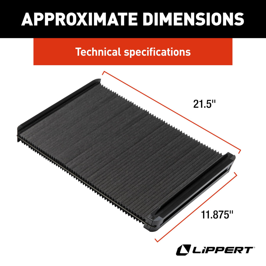 Lippert EcoCell Thin Shade Snap-On RV Window Shade for Prepped Entry Doors with Sun-Blocking Protection, Easy Sliding Operation, Quick Installation - 2025009147