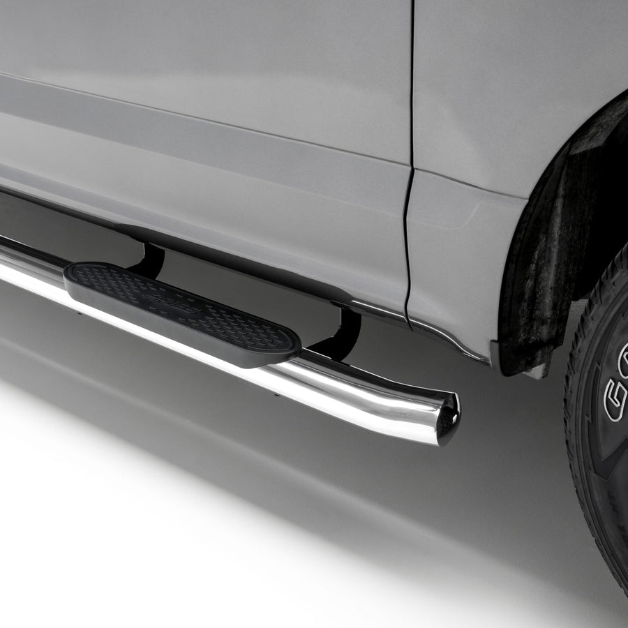 4-Inch ARIES Polished Stainless Steel Nerf Bars, Select Toyota Tundra CrewMax