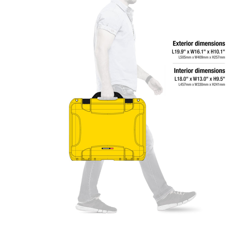 Waterproof Nanuk 933 Hard Case with Foam Insert - Yellow