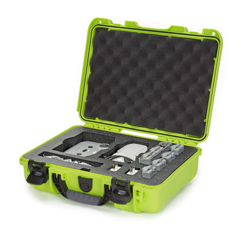 Waterproof Nanuk 910 Carry-on Hard Case with Foam Insert for DJI Mavic Mini 2 Fly More - Lime