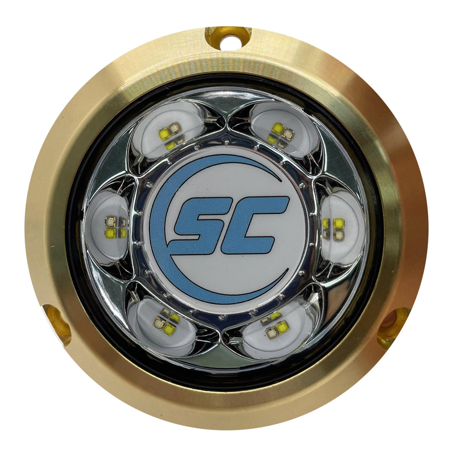 SC3 shadow-caster 3" Bronze LED Underwater Boat Light - Dual Color Blue/White Combo - 24 Watts - Tempered Glass Lens