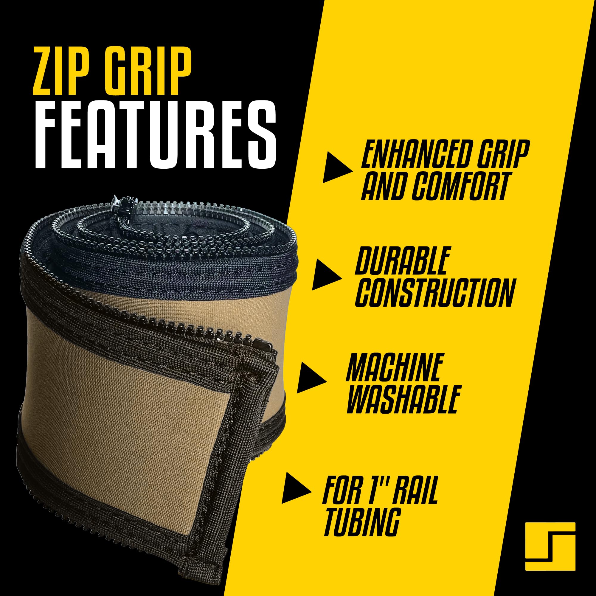 Stromberg Carlson Lend-A-Hand AM-ZIP2239T Zip Grip - RV Handrail Neoprene Grip Cover with Nylon Zipper - Machine Washable - Fits AM-533 Extended Assist Rail - Set of 22 & 39" (Tan)