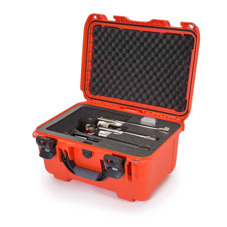 Waterproof Nanuk 918 Hard Case for Revolvers with Custom 3UP Foam Insert - Orange