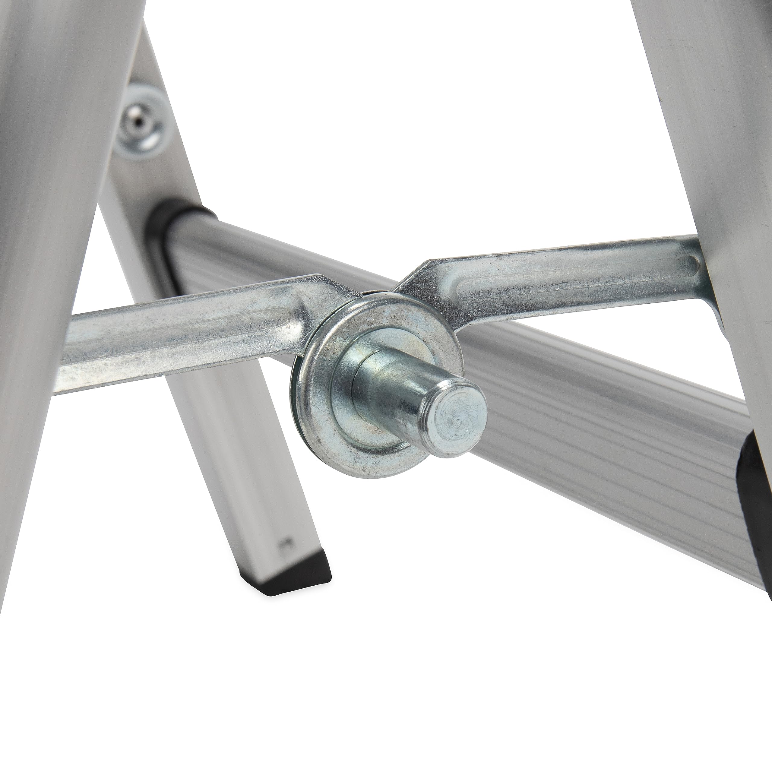 Camco Metal Folding Step Stool - Perfect for Hard to Reach Areas in Kitchens and Closets, Great as a Truck Stool, Folds for Easy Storage (43672), Silver,One Size