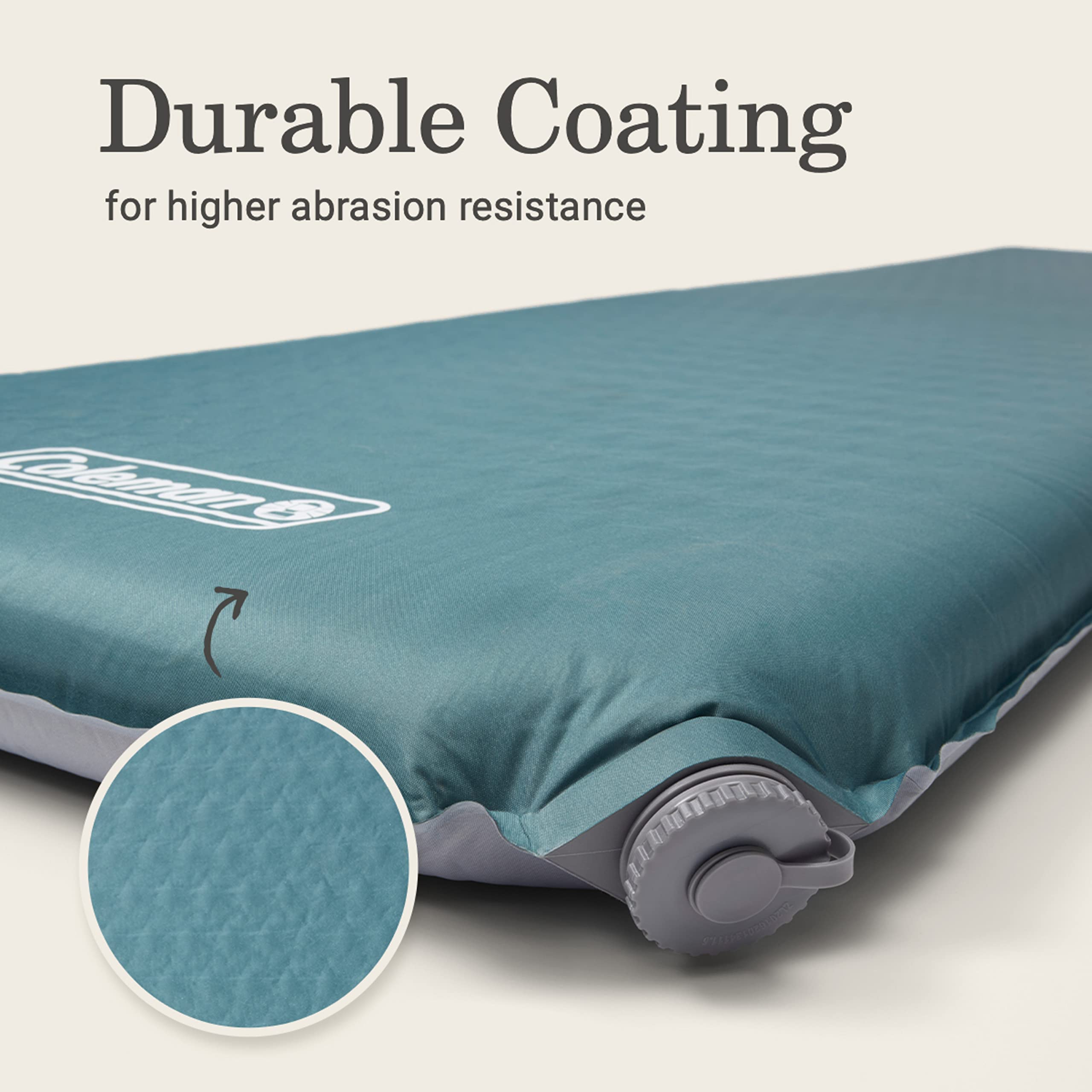 Silver Springs Coleman Self-Inflating Sleeping Pad, Comfortable Camp Pad with Insulating Foam & Durable PVC Coating, Lightweight Sleeping Mat Inflates in Minutes