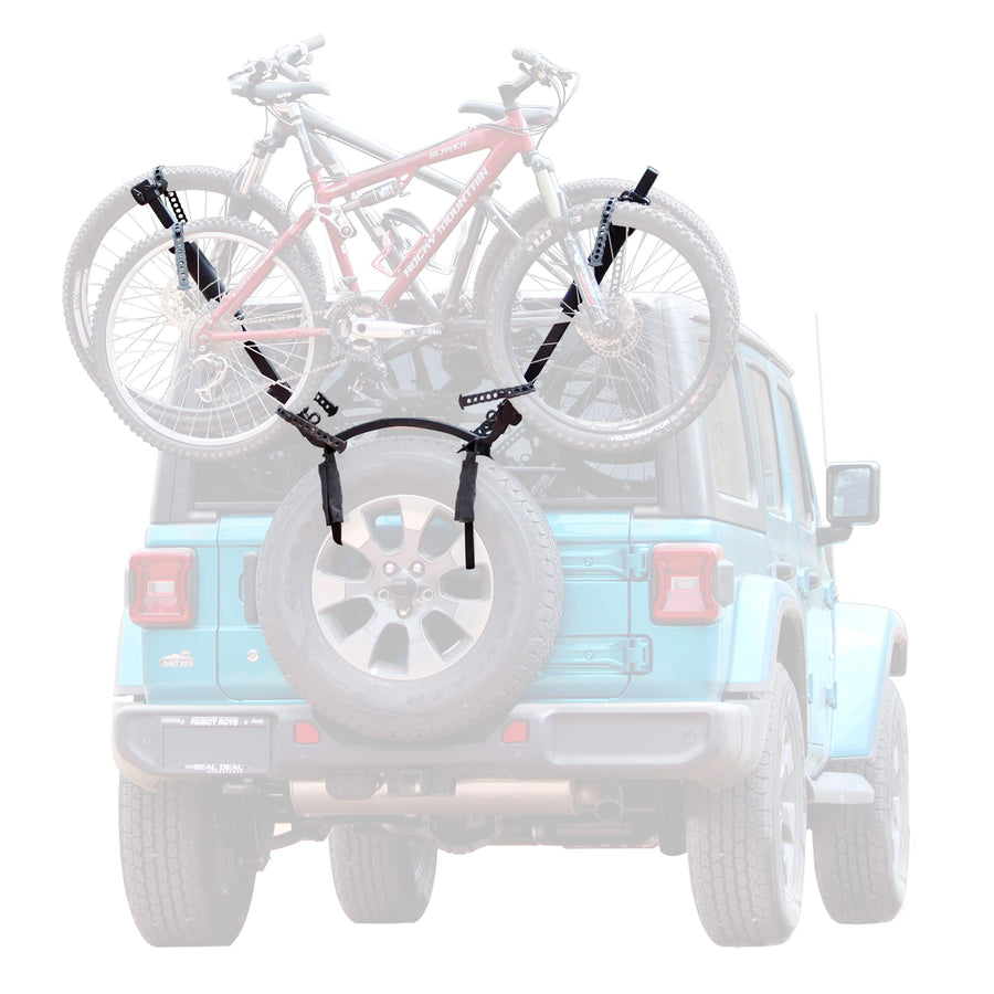 Let's Go Aero 2-Bike TireBiter VRack Carrier for Spare Tires | Back-up Camera Compatible (Model B00987)