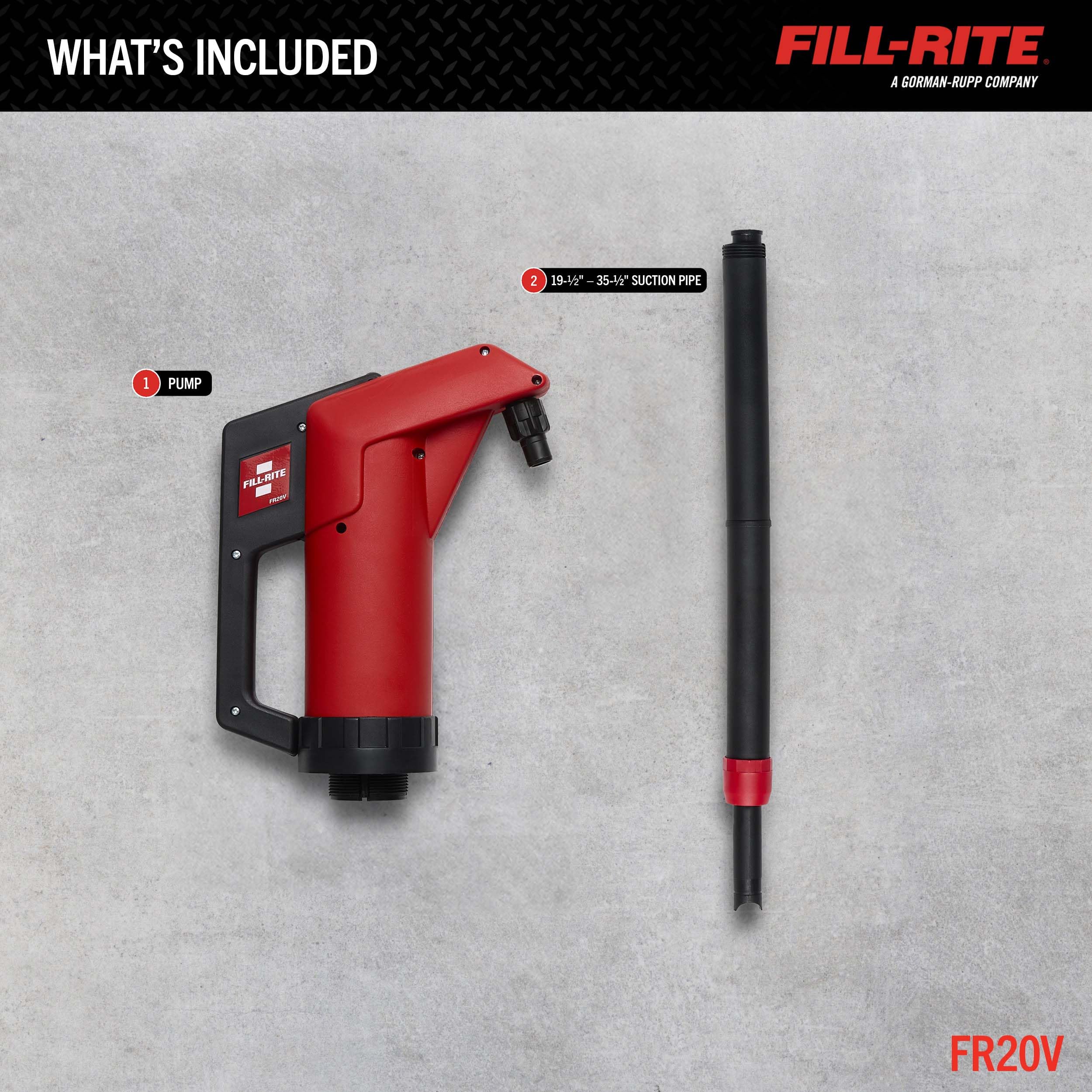 Fill-Rite Lever Operated FR20V Fuel & Oil Transfer Hand Pump