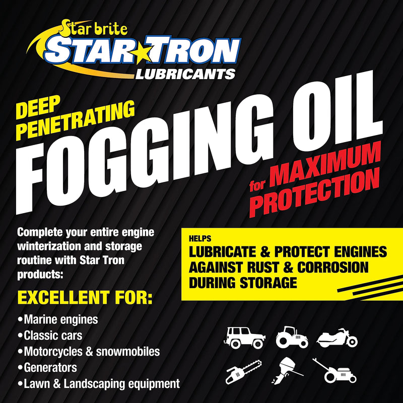 Deep Penetrating STAR BRITE Fogging Oil – Maximum Rust & Corrosion Protection for All Engines in Seasonal or Long-Term Storage - 12 OZ Spray (084812)