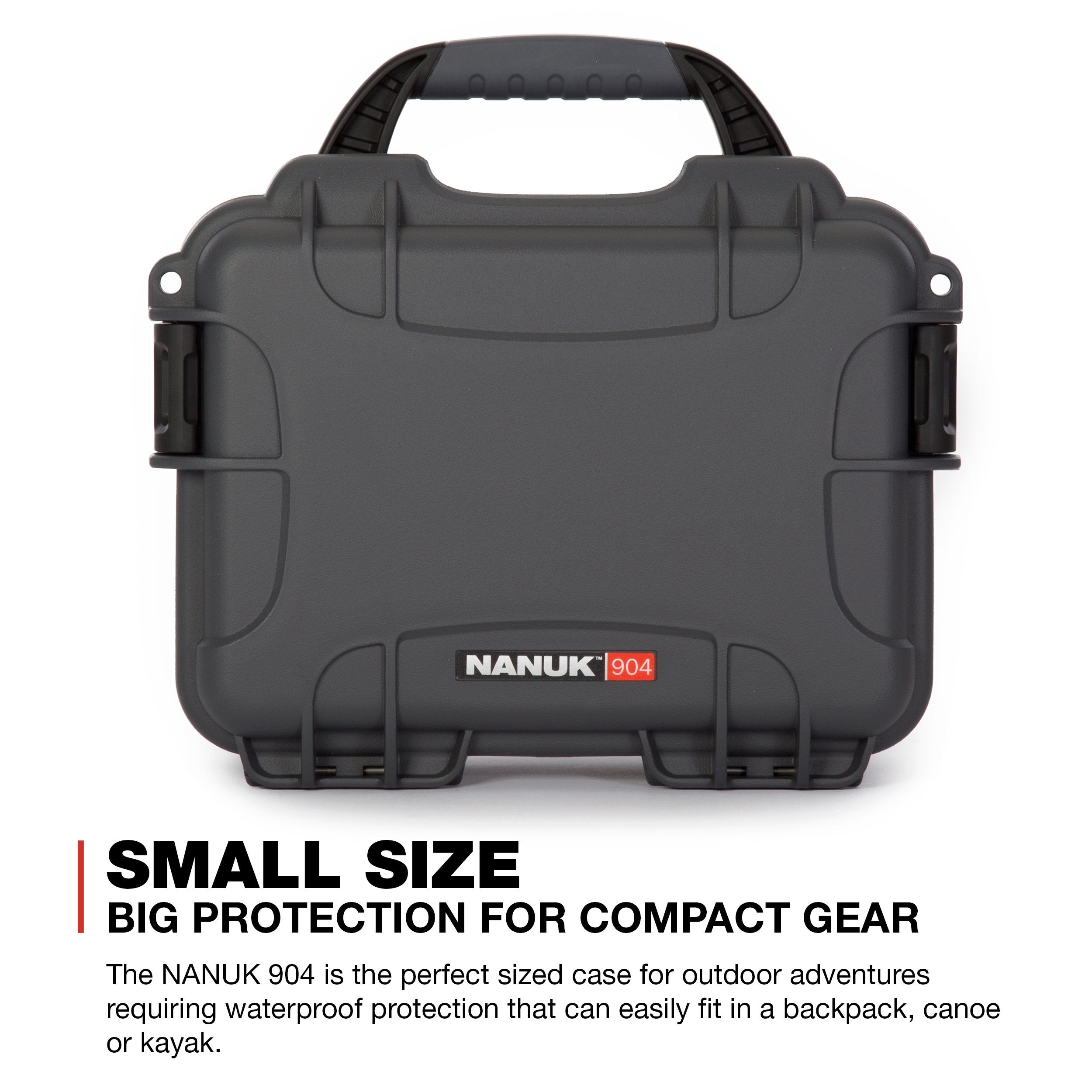 Graphite Nanuk 904 Waterproof Hard Case with Foam Insert