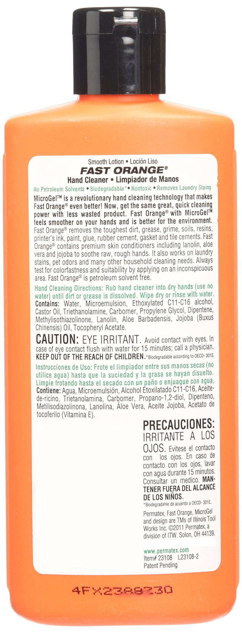 Smooth Lotion Fast Orange 23108 Hand Cleaner, 7.5 oz