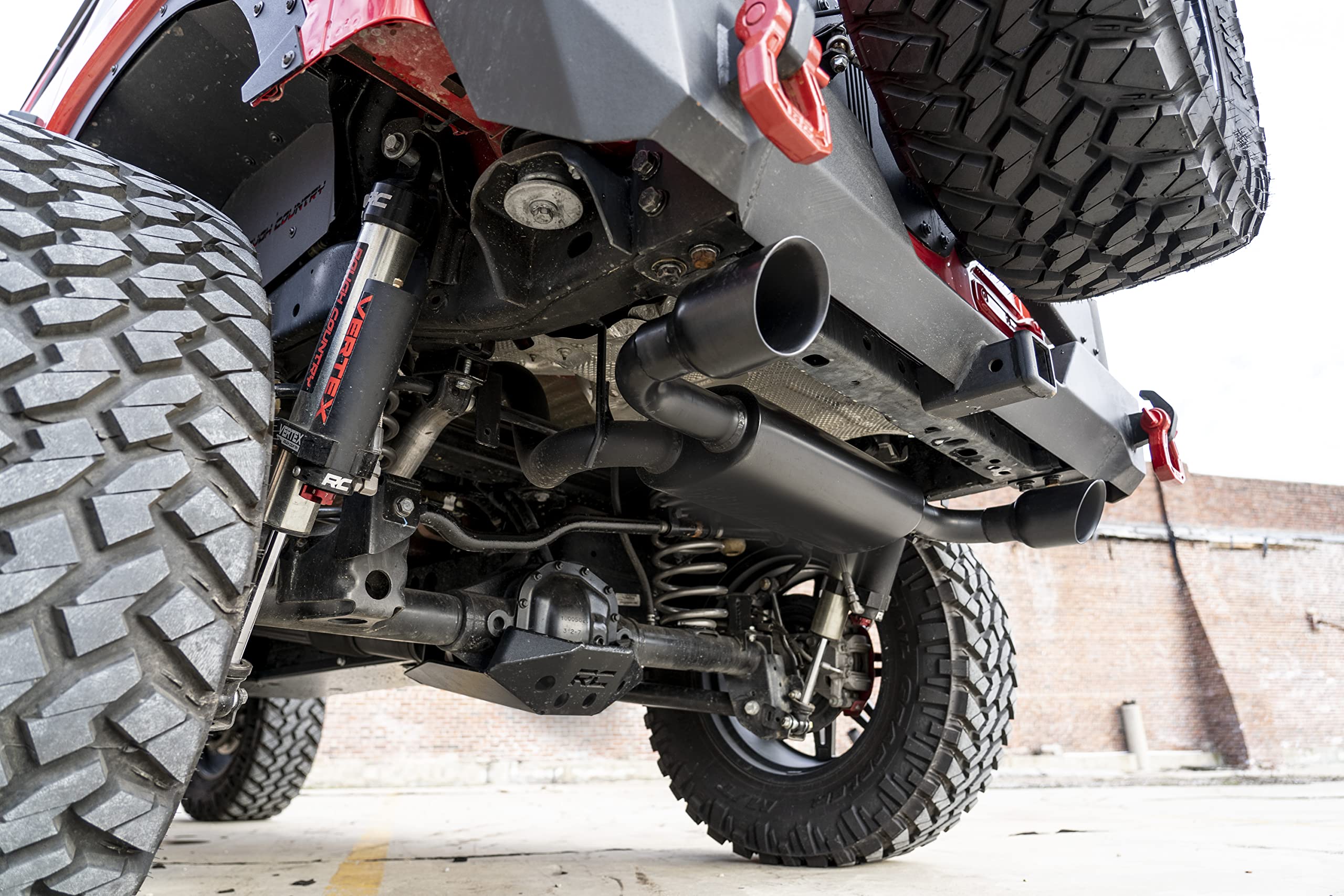 Rough Country Performance Black Dual Outlet Exhaust for 18-25 Jeep JL - 96003