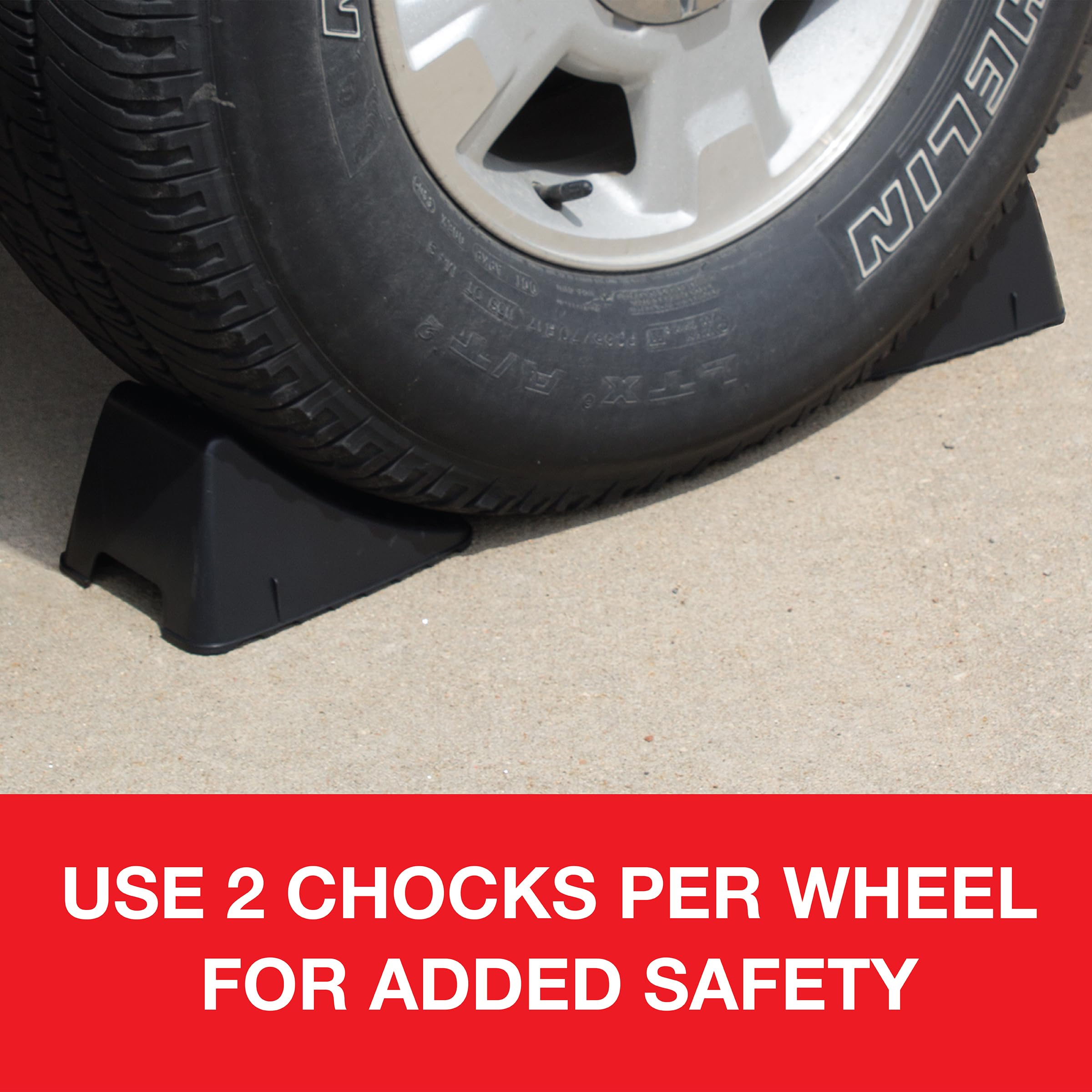 Heavy Duty Hopkins FloTool Wheel Chock, (Pack of 2) 11930MI