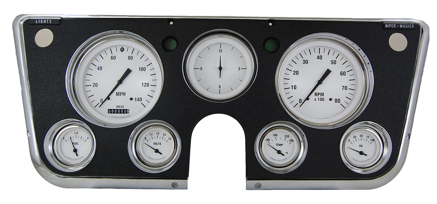 White Hot Classic Instruments CT67WH Truck Gauge Package