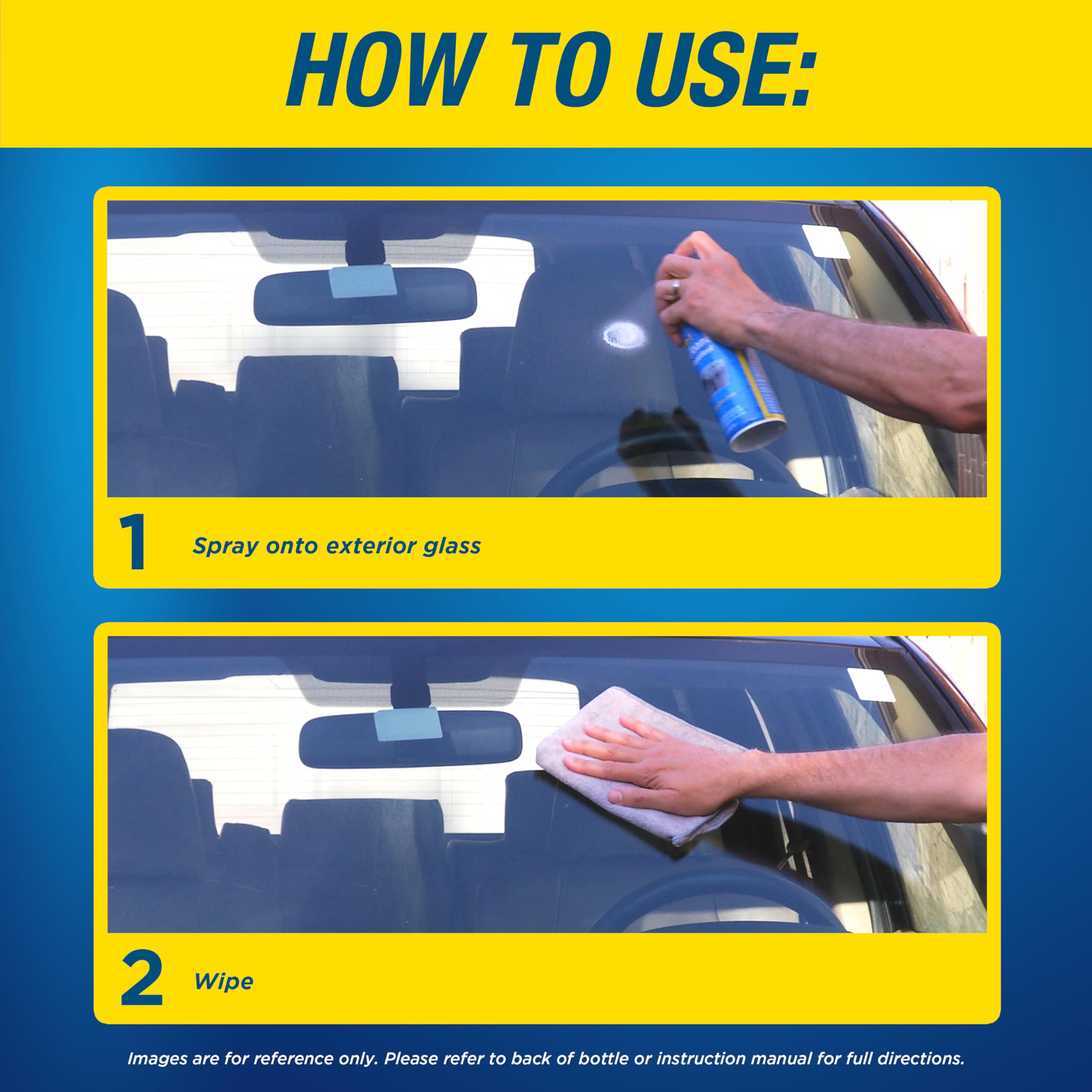 2-In-1 Rain-X Glass Cleaner Plus Repellent 5080233, 18 Ounce, BLUE