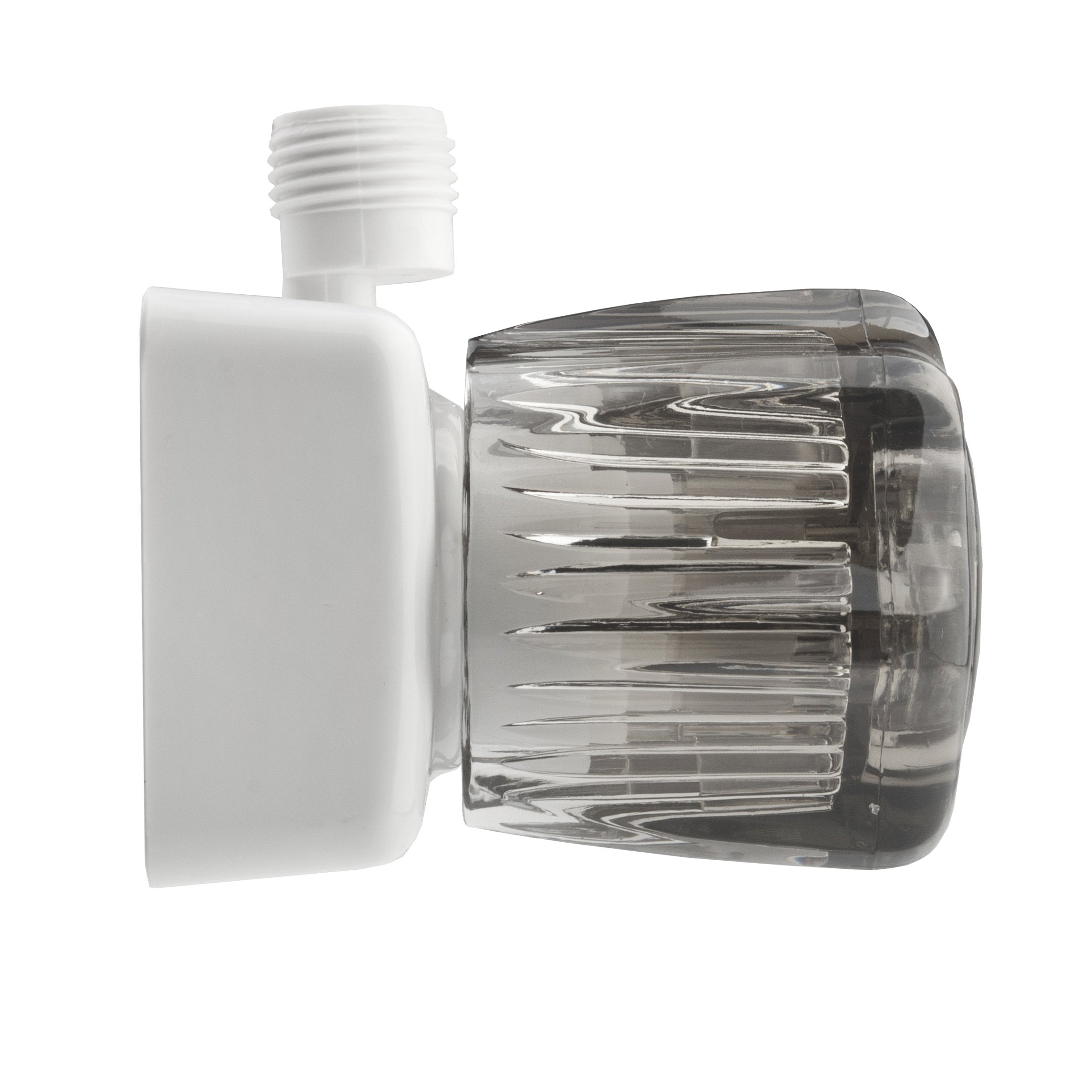 Dura Faucet RV/Motorhome/Trailer DF-SA100S-WT Shower Faucet Valve Diverter with Smoked Acrylic Knobs (White)