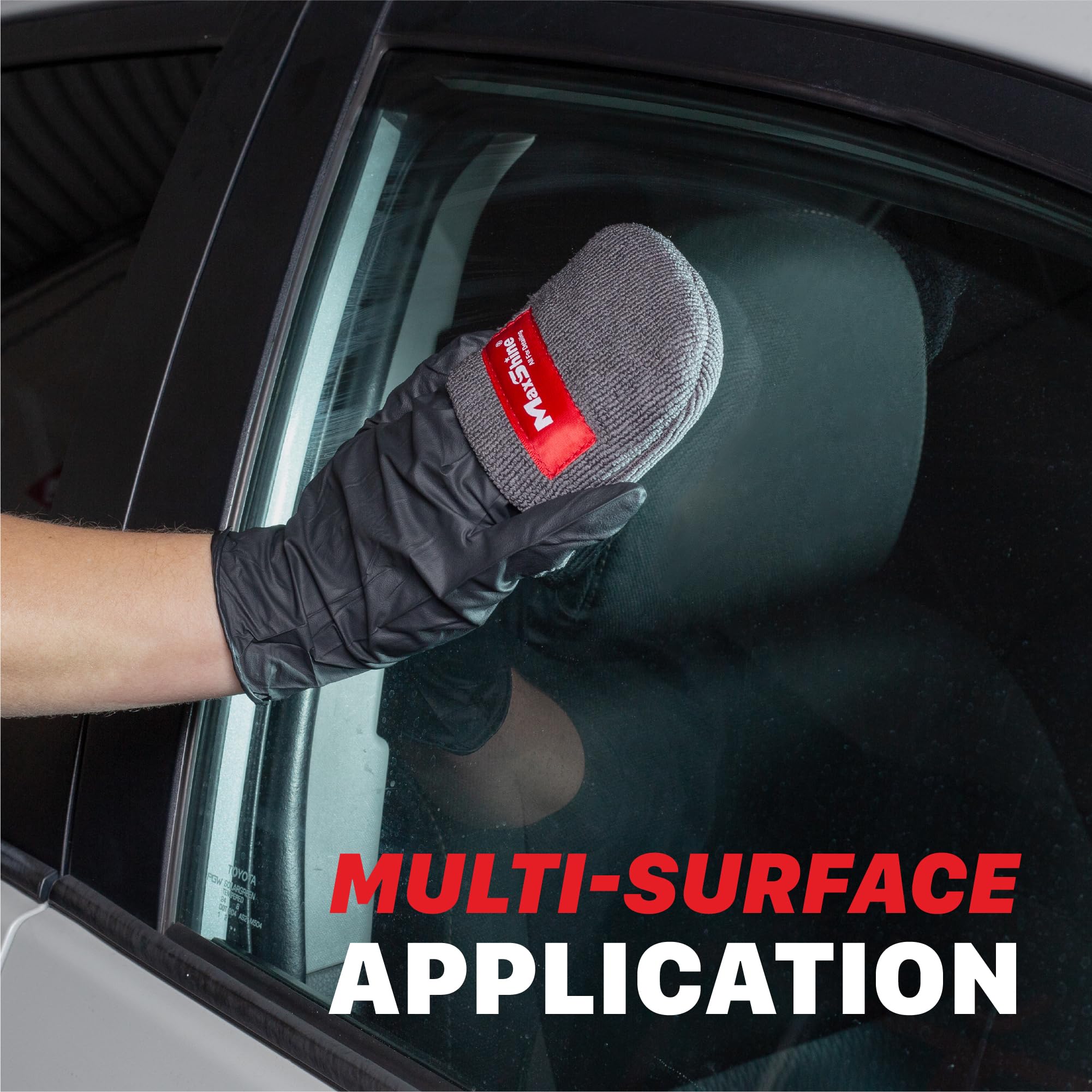 Maxshine Microfiber Universal Coating Applicator Pads, 2-Pack | Finger Pocket Design, Durable & Washable | Reusable Detailing Wax Pads for Car Coating, Sealant & Polish Application