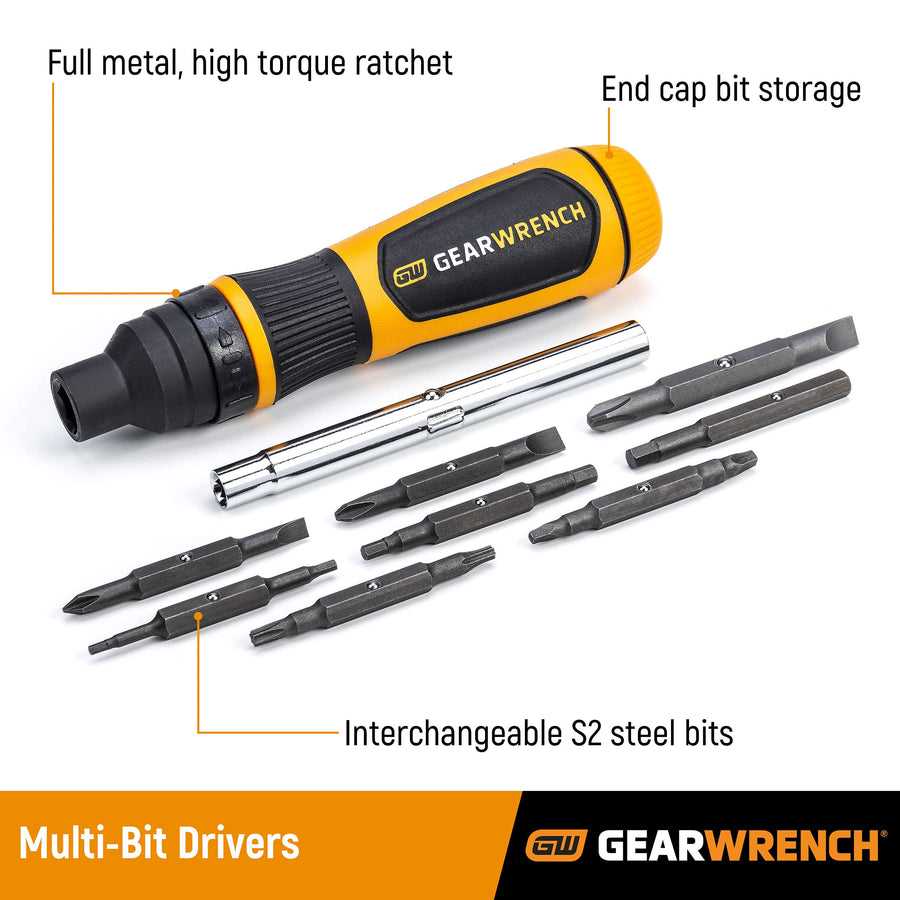 19-in-1 GEARWRENCH Ratcheting Multi-Bit Driver - 80191R