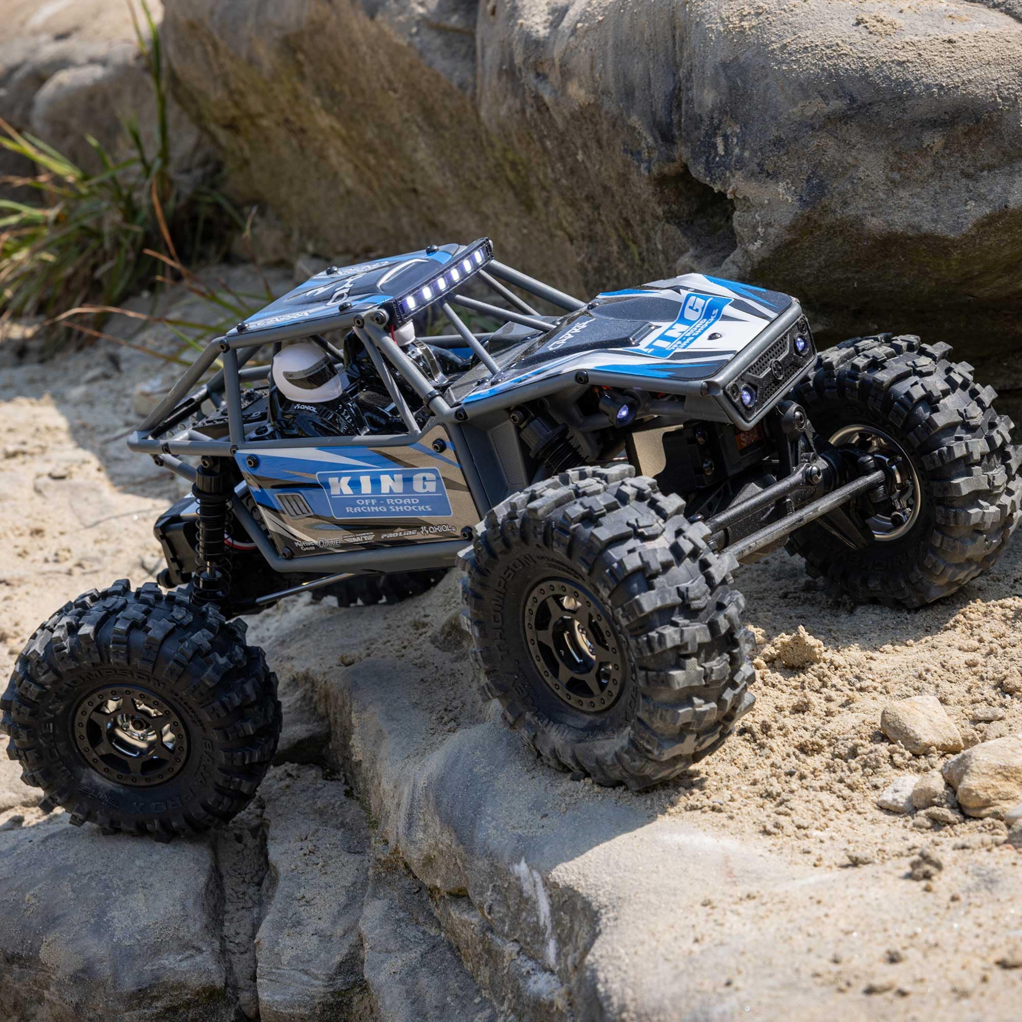 Axial RC Truck 4WS UTB18 Capra 1/18th 4x4 RTR (Comes with Everything Needed to Run), Blue, AXI-1750T1