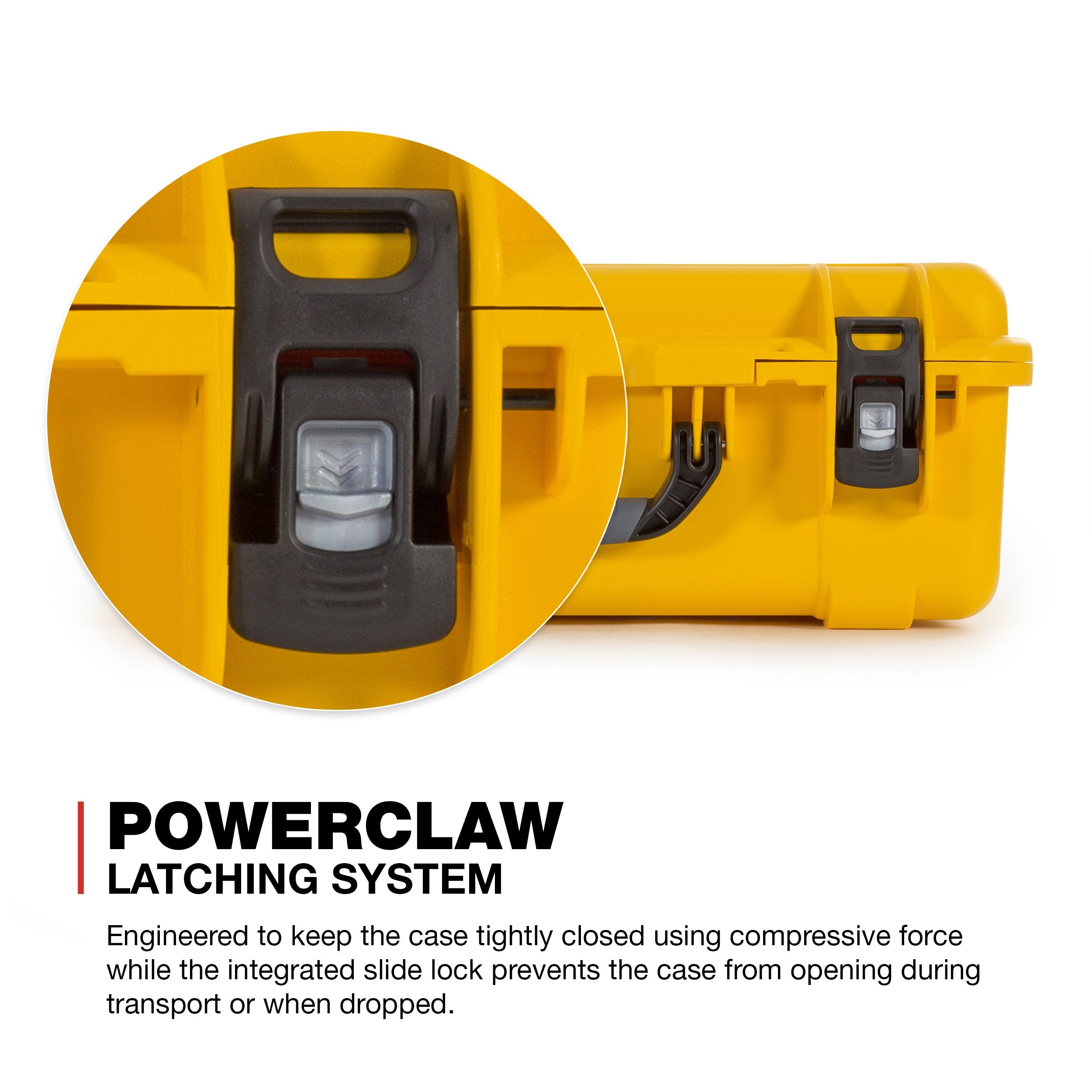 Waterproof Nanuk 940 Hard Case with Lid Organizer and Padded Divider - Yellow