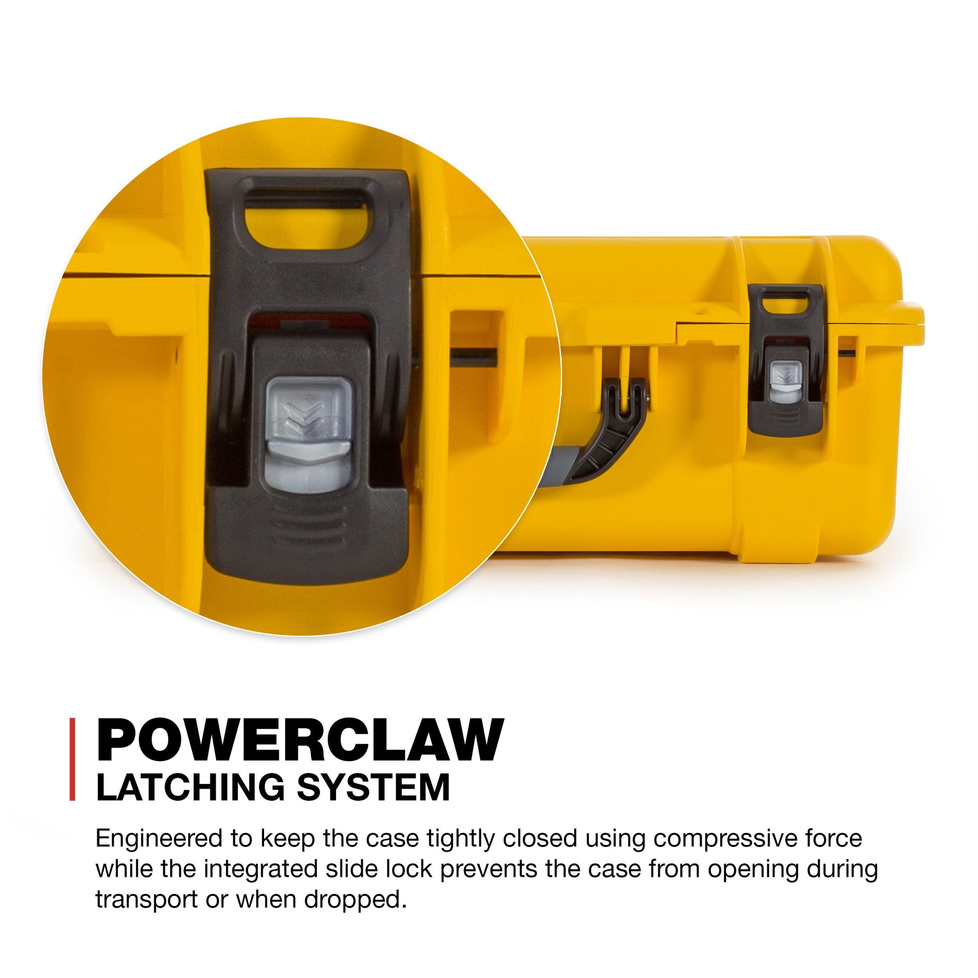 Waterproof Nanuk 940 Hard Case with Lid Organizer and Padded Divider - Yellow