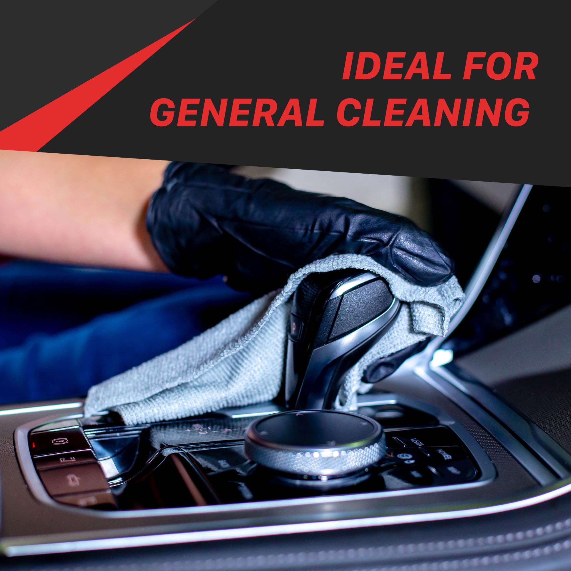 Microfiber Detailing Towels Maxshine | 20-Pack, Grey, 12"x12", 180GSM | Lint-Free, Streak-Free, Machine Washable | Dispenser Box for Car, Home, Auto Detailing