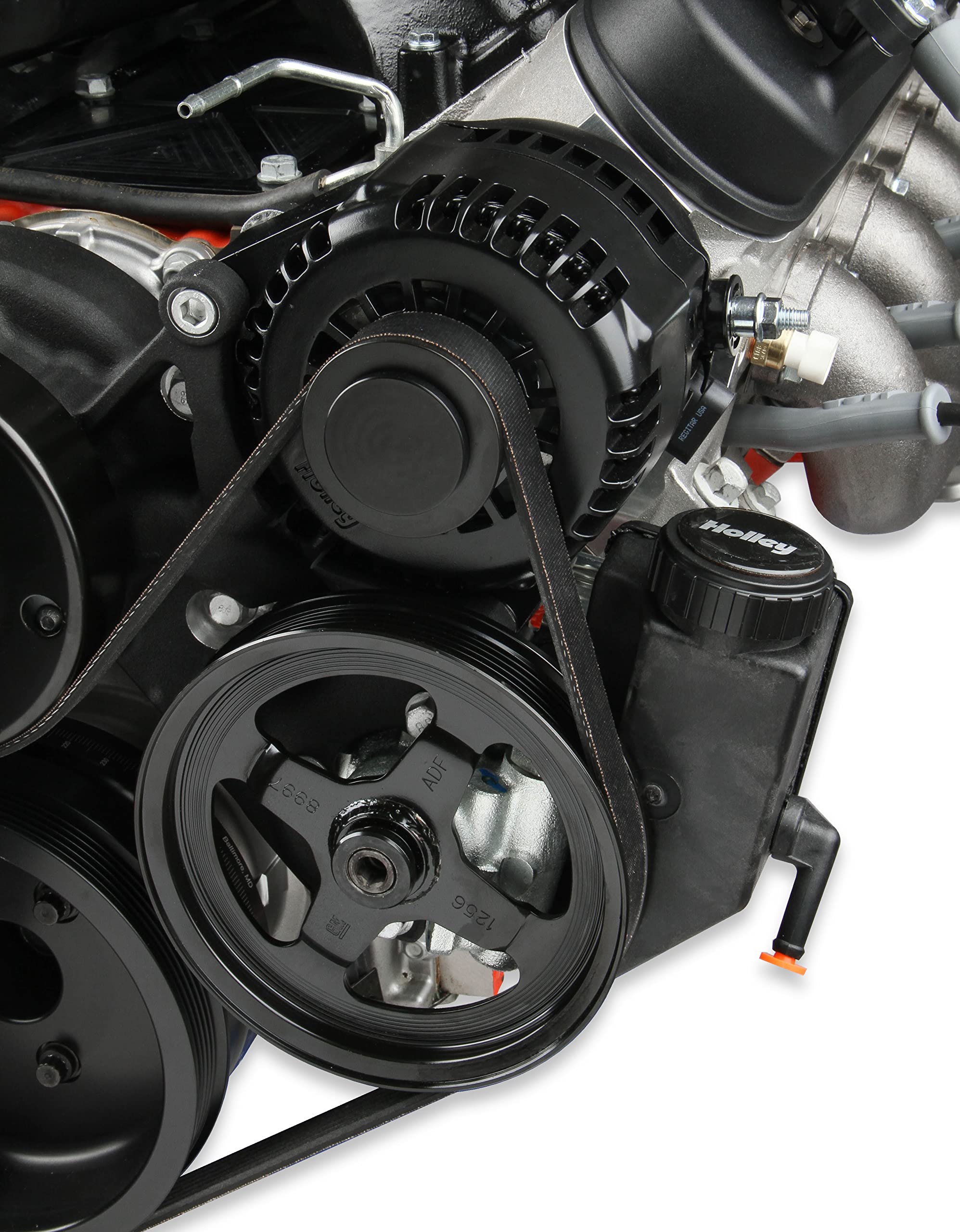 Premium Black Holley Mid-Mount Complete Accessory System for LT Engines 20-200BK