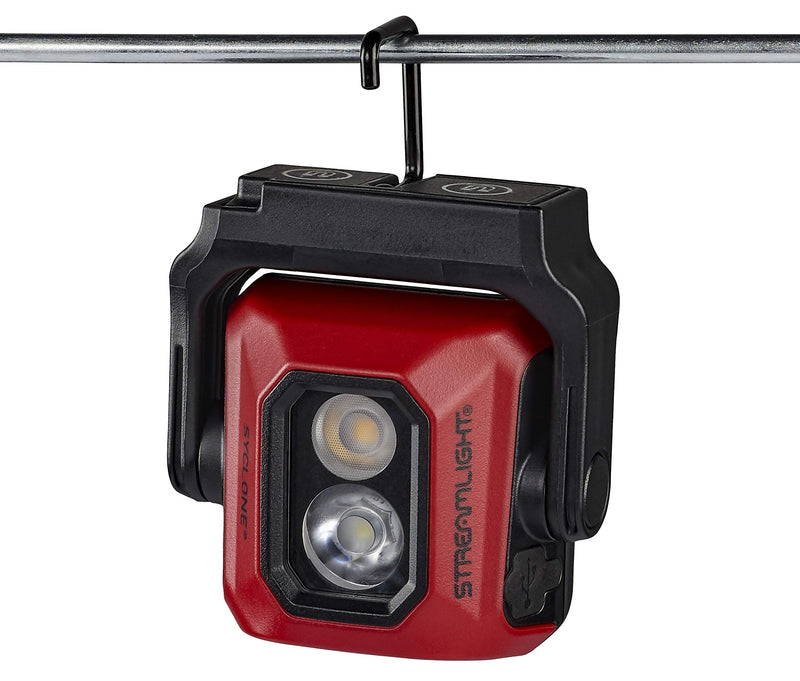 Streamlight Syclone 61510 400-Lumen USB Rechargeable Multi-Function Compact Work Light, Red