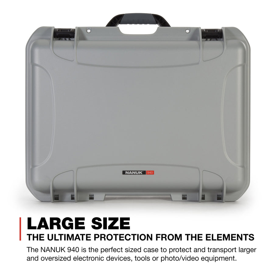 Waterproof Nanuk 925 Hard Case with Lid Organizer and Foam Insert for Canon, Nikon - DSLR Body and Lens/Lenses - Black (925-DSLR5)