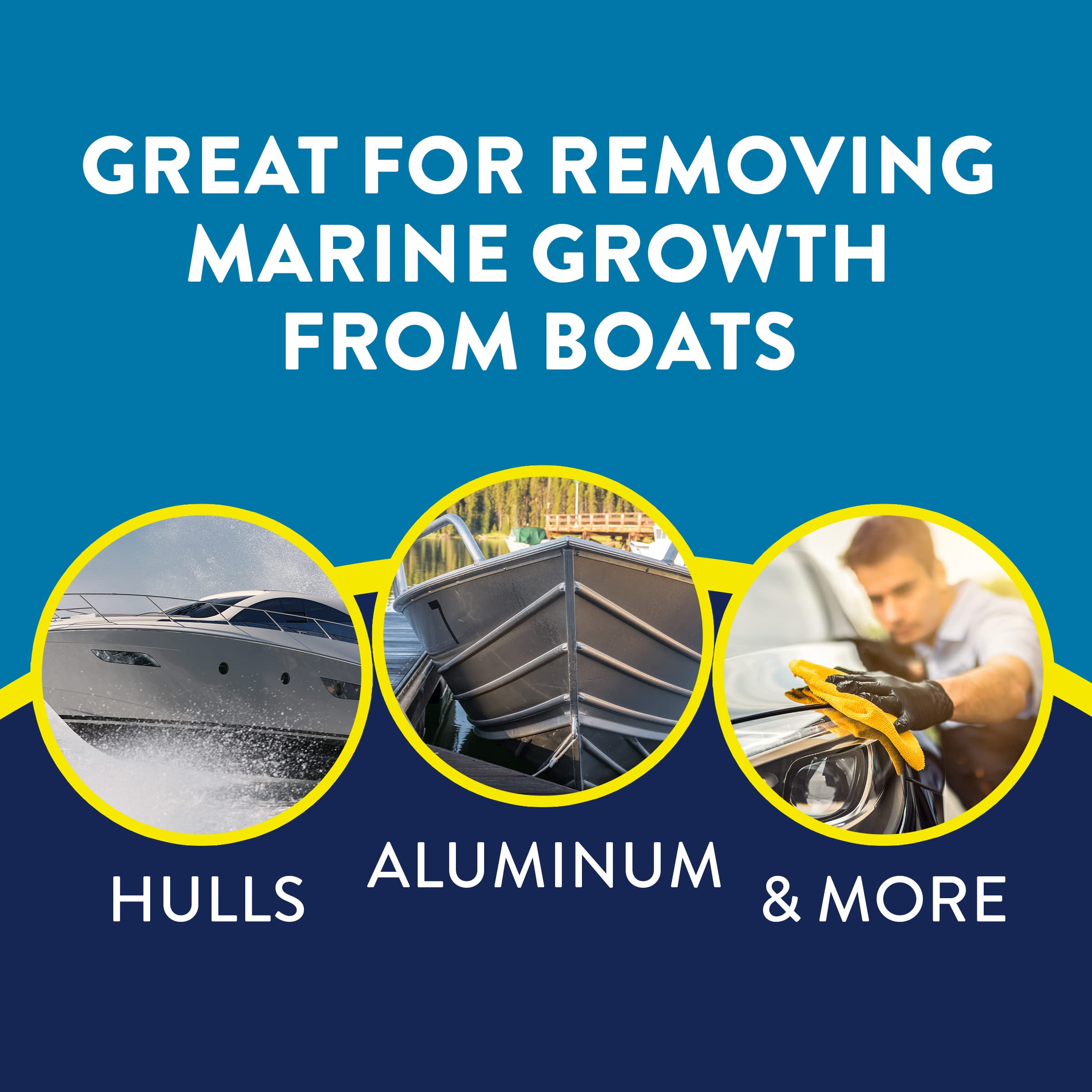 Marine Growth Remover Un-Duz-It, Boat Cleaner Descaling Solution for Saltwater and Freshwater, 1 Gal Bottle