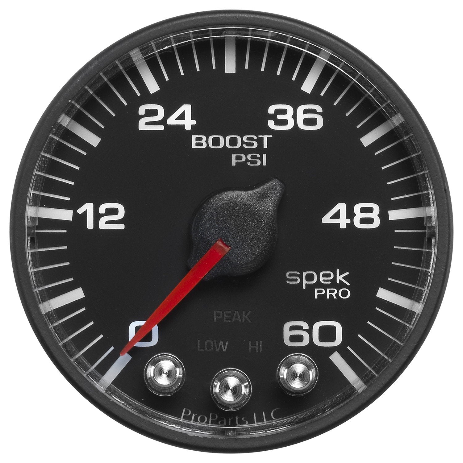P304328 Pro Parts Spek-Pro 2-1/16" Electric Boost Gauge (0-60 PSI, 52.4mm)