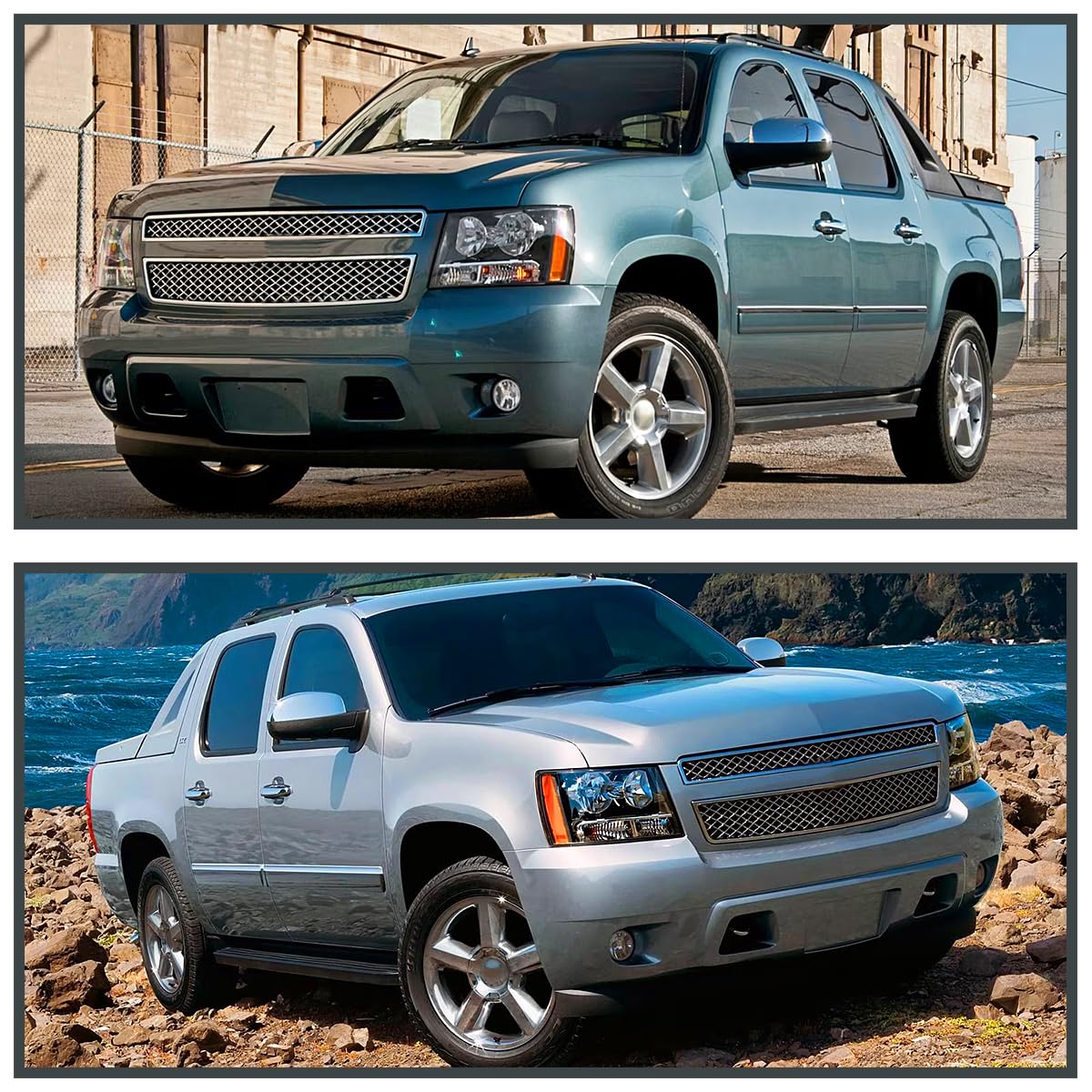 Black Headlights SPEC-D TUNING Compatible with 2007-2014 Chevy Avalanche, 2007-2014 Tahoe Suburban, L+R Pair Head Light Lamp Assembly