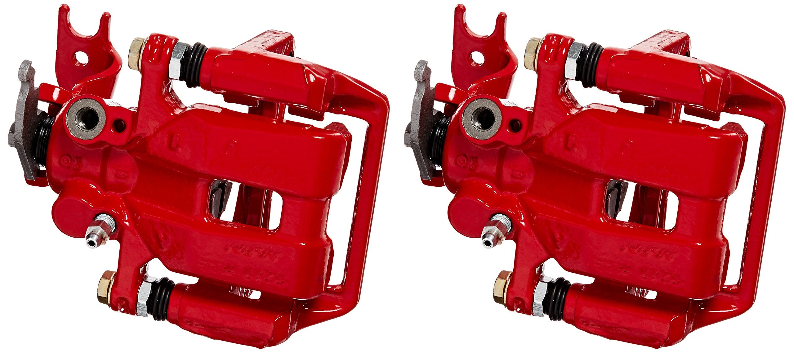 Power Stop Pair of High-Temp Red Powder Coated Rear Calipers for Acura TSX 2009-2014, Honda Accord 2008-2012 [Model Specific]