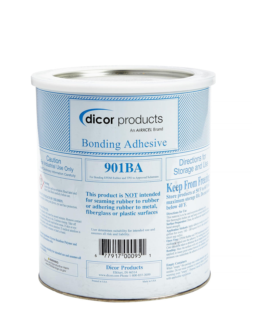 Water-Based Dicor 901BA-1 RV Roof System Bonding Adhesive - EPDM and TPO Compatible, 1 Gallon