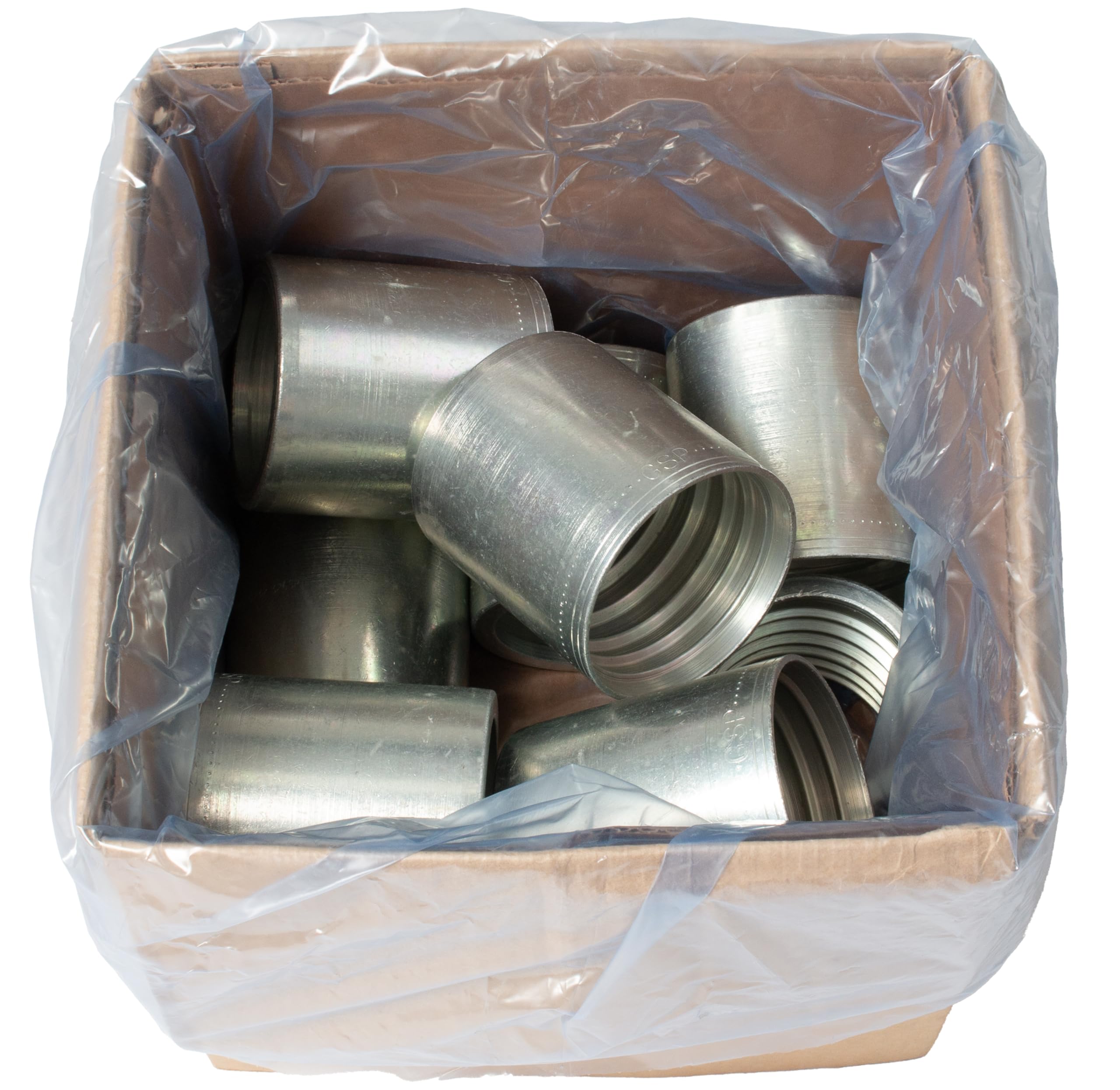GlobalSpiral Couplings Gates 32GSP1F-2XBULK, GS Ferrule for Wire Braid Hose, Zinc Plated Carbon Steel, 3.54", 2" ID (Pack of 10)