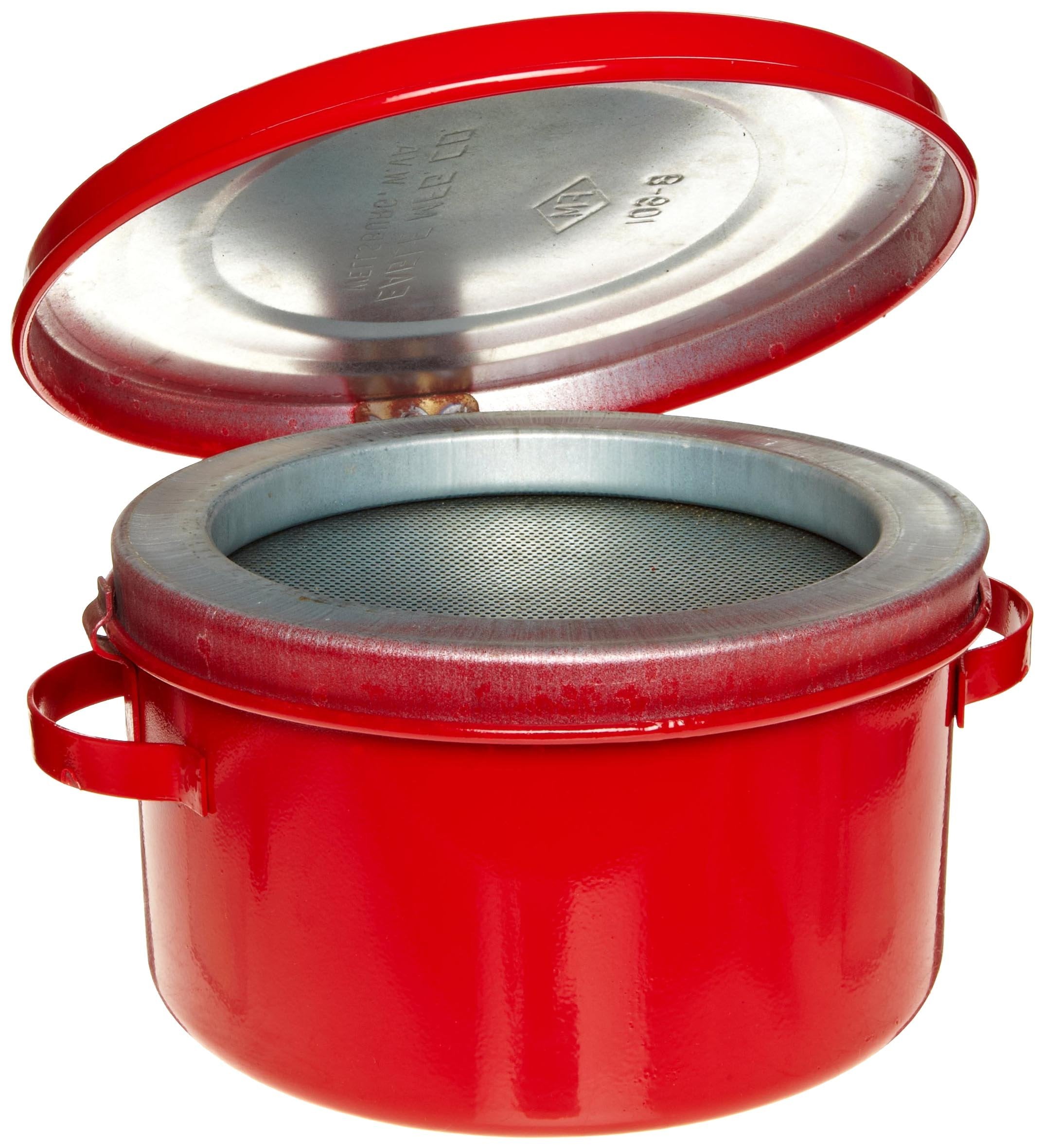 B-601 Eagle Bench Galvanized Steel Safety Can, 1 quart Capacity, Red