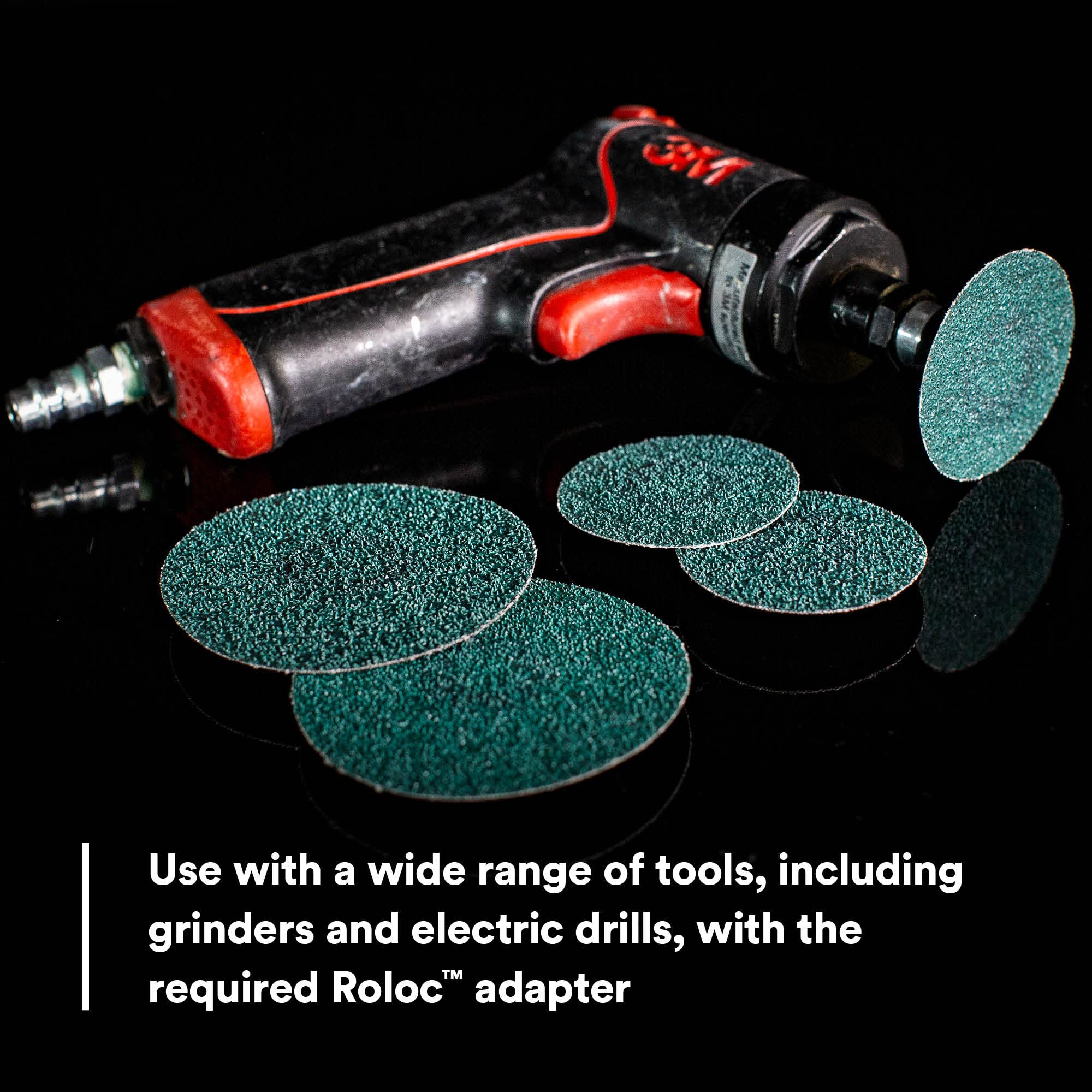3M Green Corps 36536 Roloc Disc, 80+ Grit, 3 in, Pack of 25 Heavy Duty, Quick Change Discs for Grinding, Coating Removal, Fast Cutting