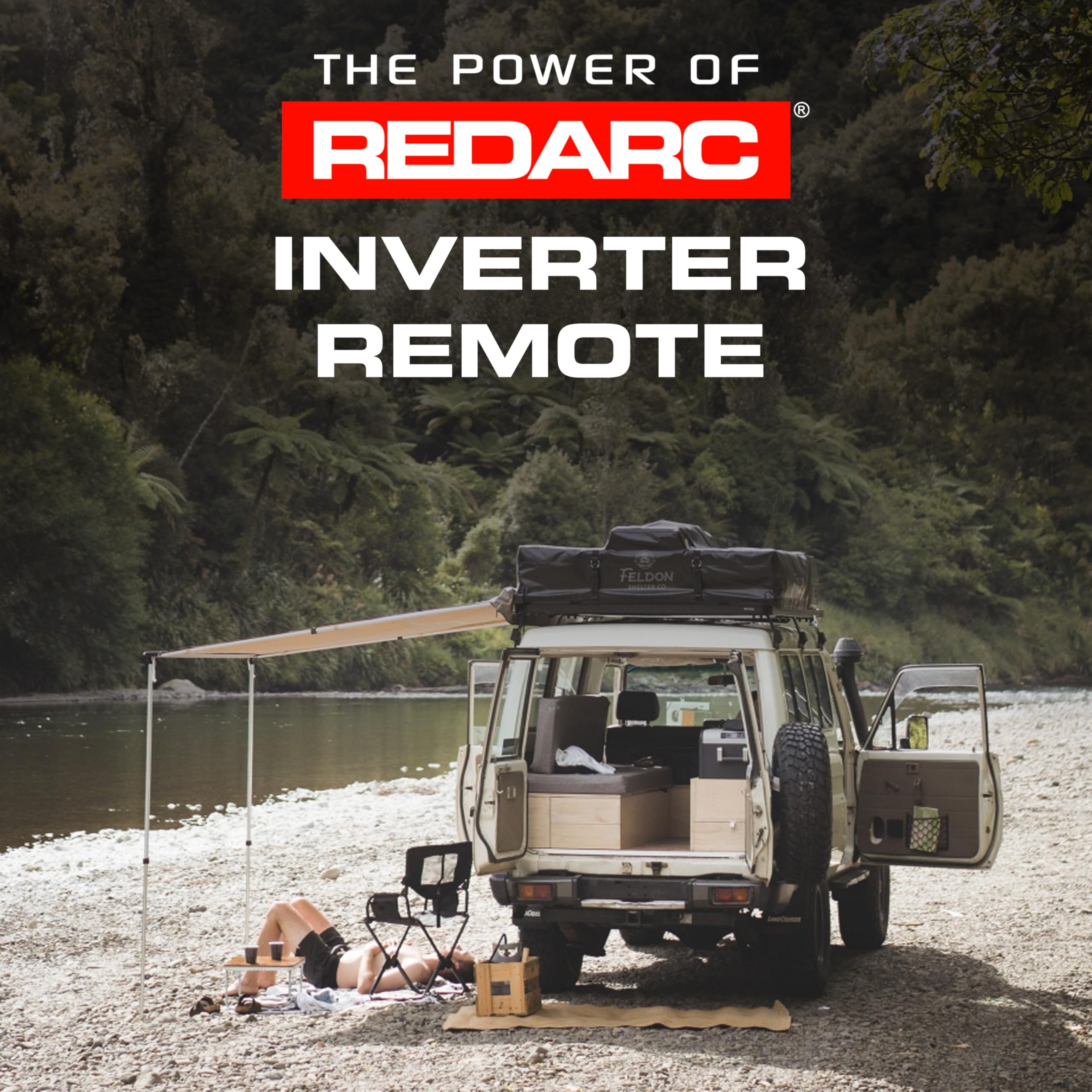 REDARC Inverter Remote Switch, Remote-RS 12V Compatible, Flush-Mount Design for RS Series Pure Sine Wave Inverters, On/Off Control and Status Indicator, for RV, Truck, and Off-Grid Use