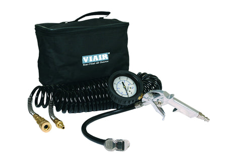 Inflation Kit Viair 00043 with Tire Gun, 200 PSI 2.5" Gauge, 30' Hose and Carry Bag