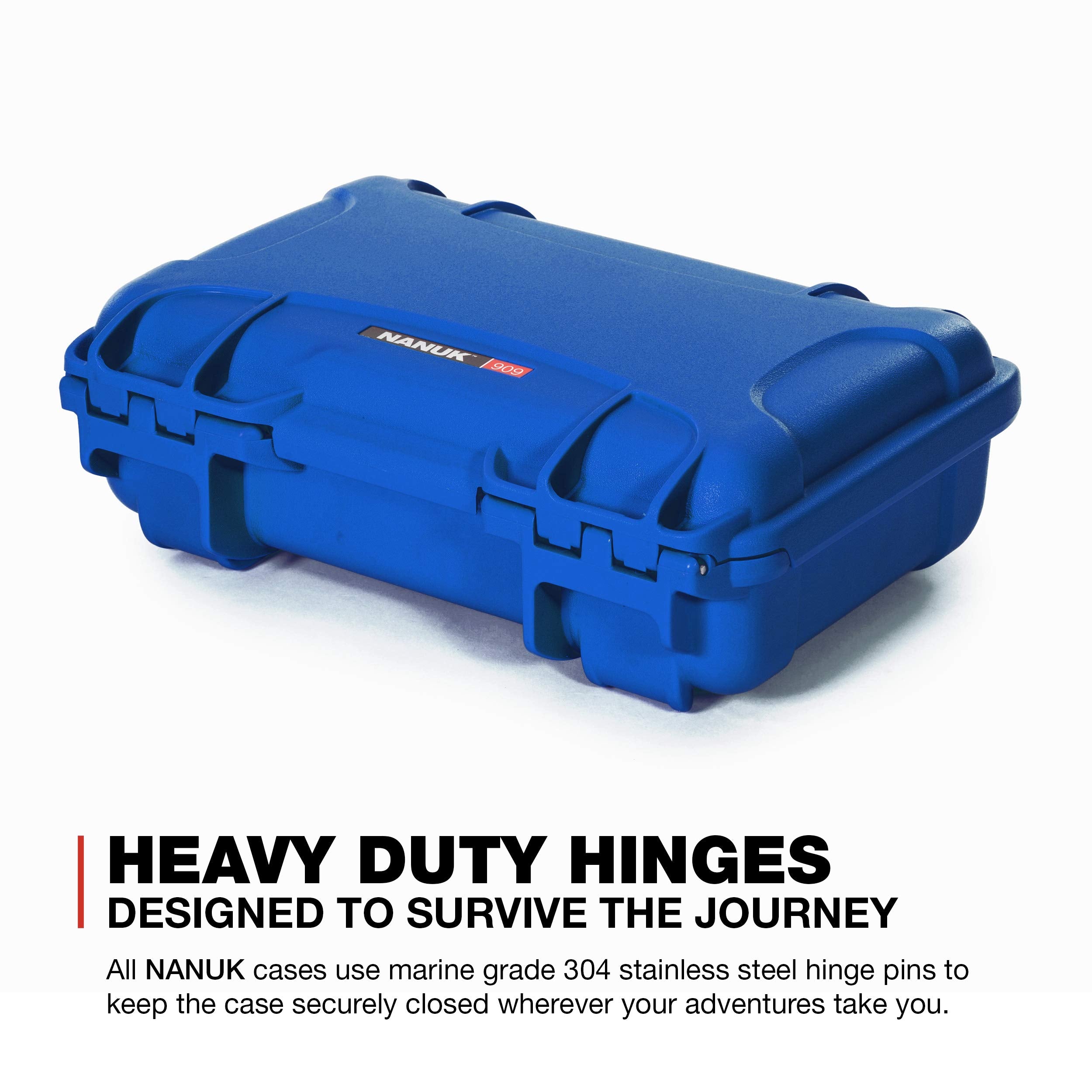 909 Nanuk Waterproof Hard Case with Custom Foam Insert for 8 Pocket Knives - Blue (909-8KNI8)