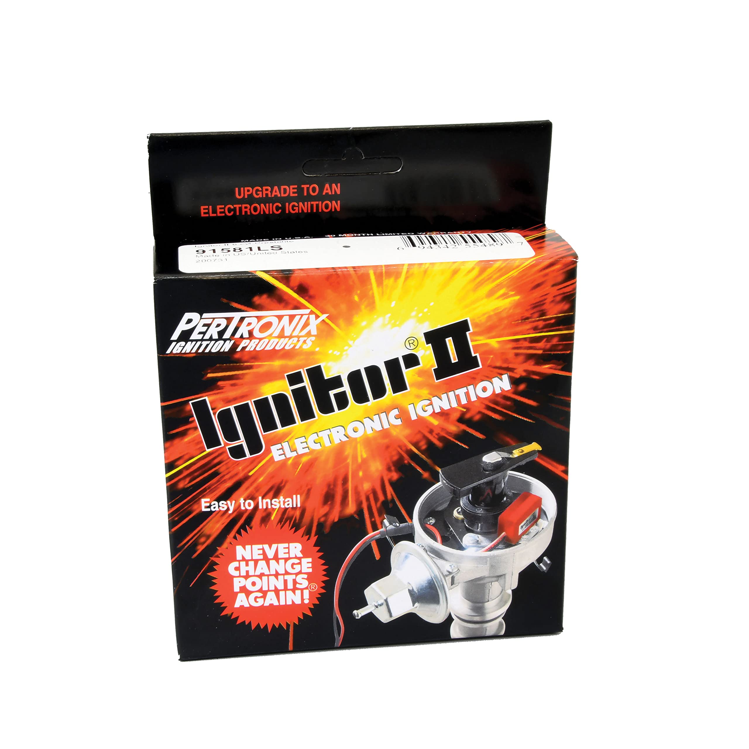 PerTronix Ignitor II Kit For Original 8 Cylinders Single Point Prestolite Marine Distributors, 12-Volt Negative Ground 91581LS