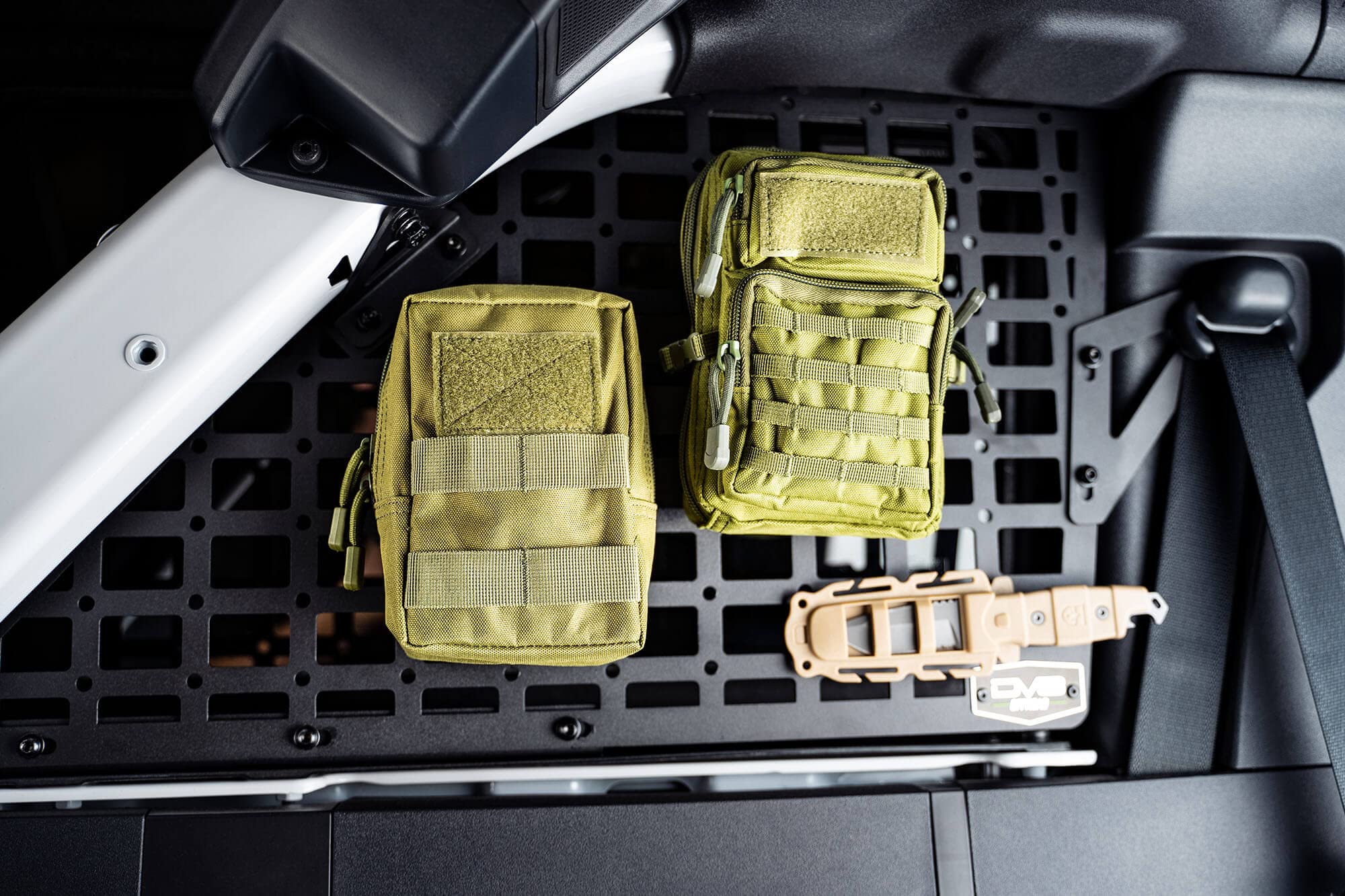 Rear Window Molle Panels DV8 Offroad for 2021-2025 Ford Bronco 4-Door | Includes Passenger & Driver Side Panels | Mount Molle Bags, Med Kits, Tools, & Other Accessories | Run with or Without Hardtop