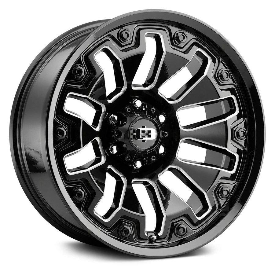 362 Armor Vision 18x9 5x5.5" +12mm Black/Milled Wheel Rim 18" Inch