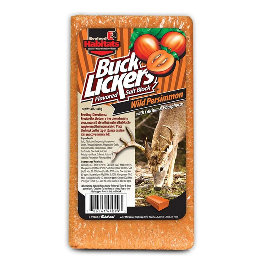Evolved Habitats 44099 6/Pack Buck Lickers Wild Persim 4Lb