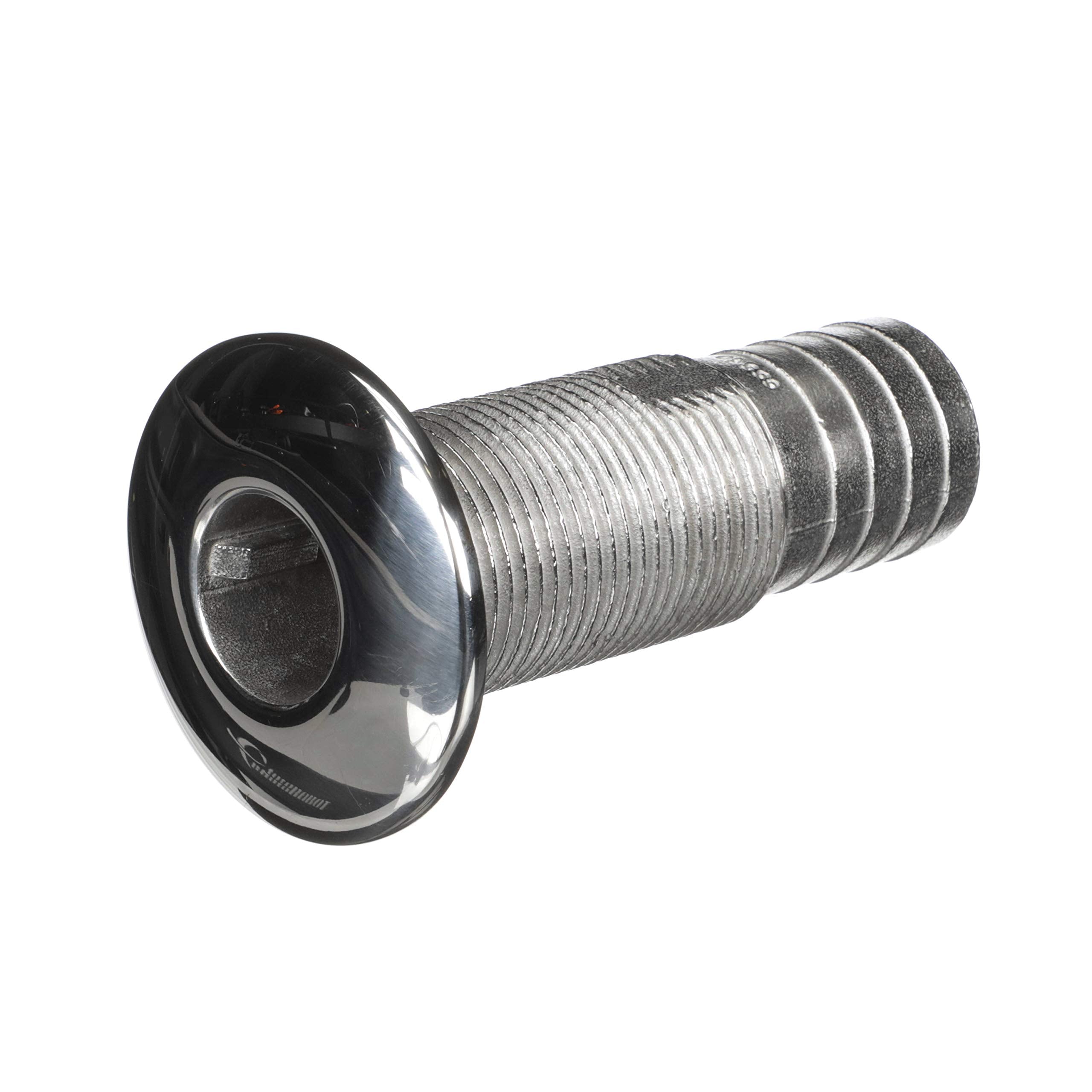 Stainless Steel Attwood 66549-3 Barbed Standard Length Straight Thru-Hull, 1 1/8-Inch